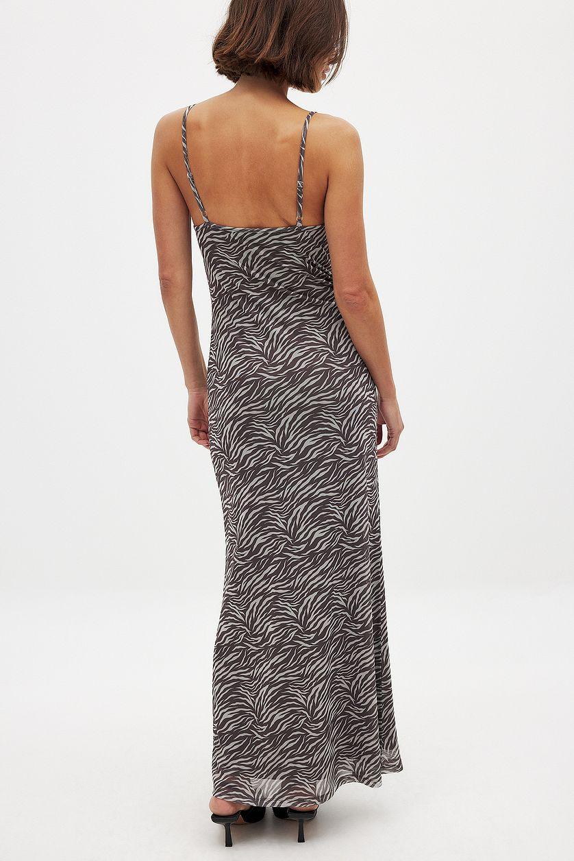 Waterfall Mesh Maxi Dress Product Image