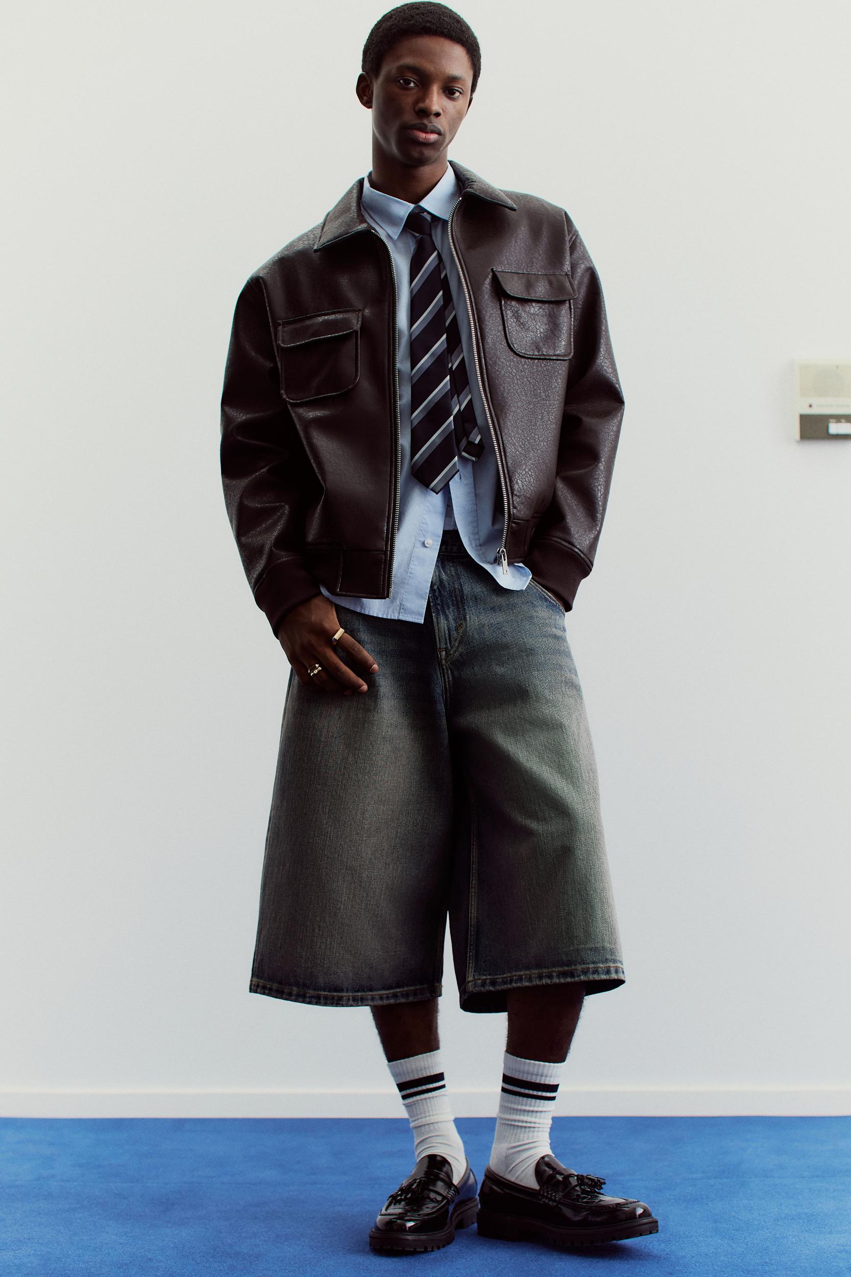 Super-Baggy Denim Shorts Product Image