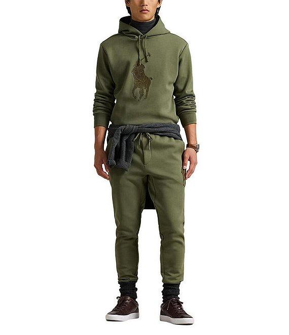 Polo Ralph Lauren Leather-Pony Double-Knit Hoodie Product Image