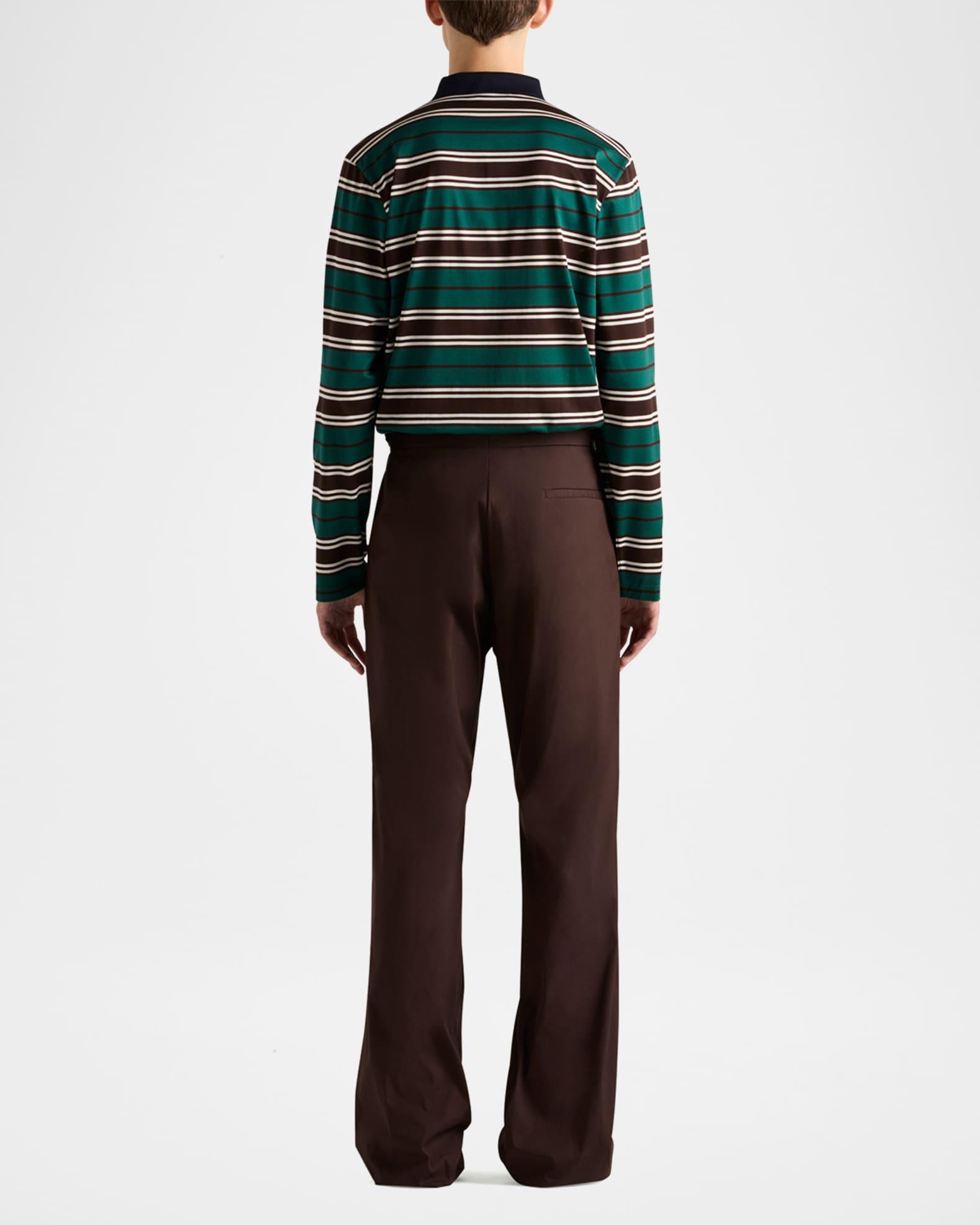 Men's Striped Jersey Polo Shirt Product Image