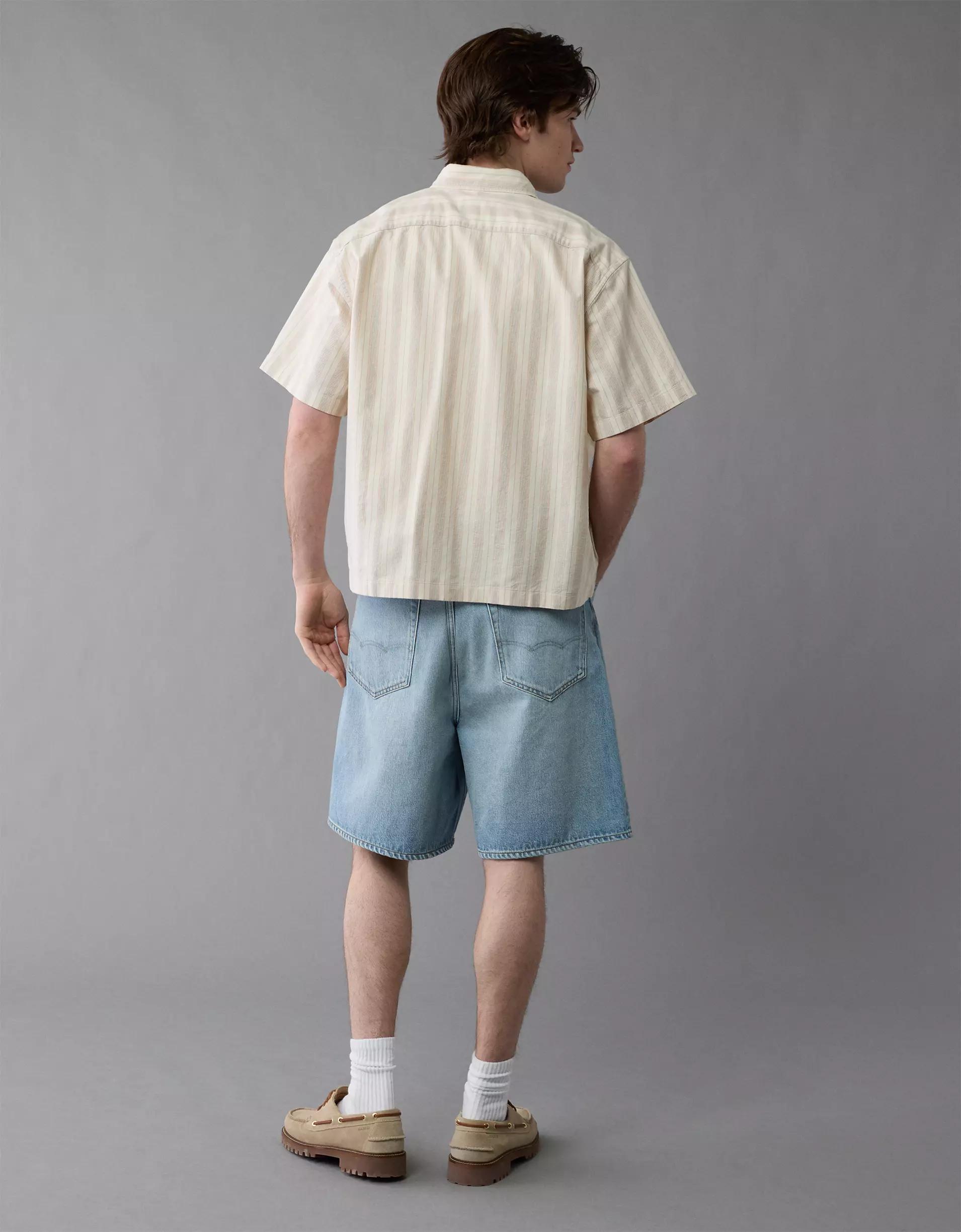 AE Poolside Striped Button-Up Shirt Product Image