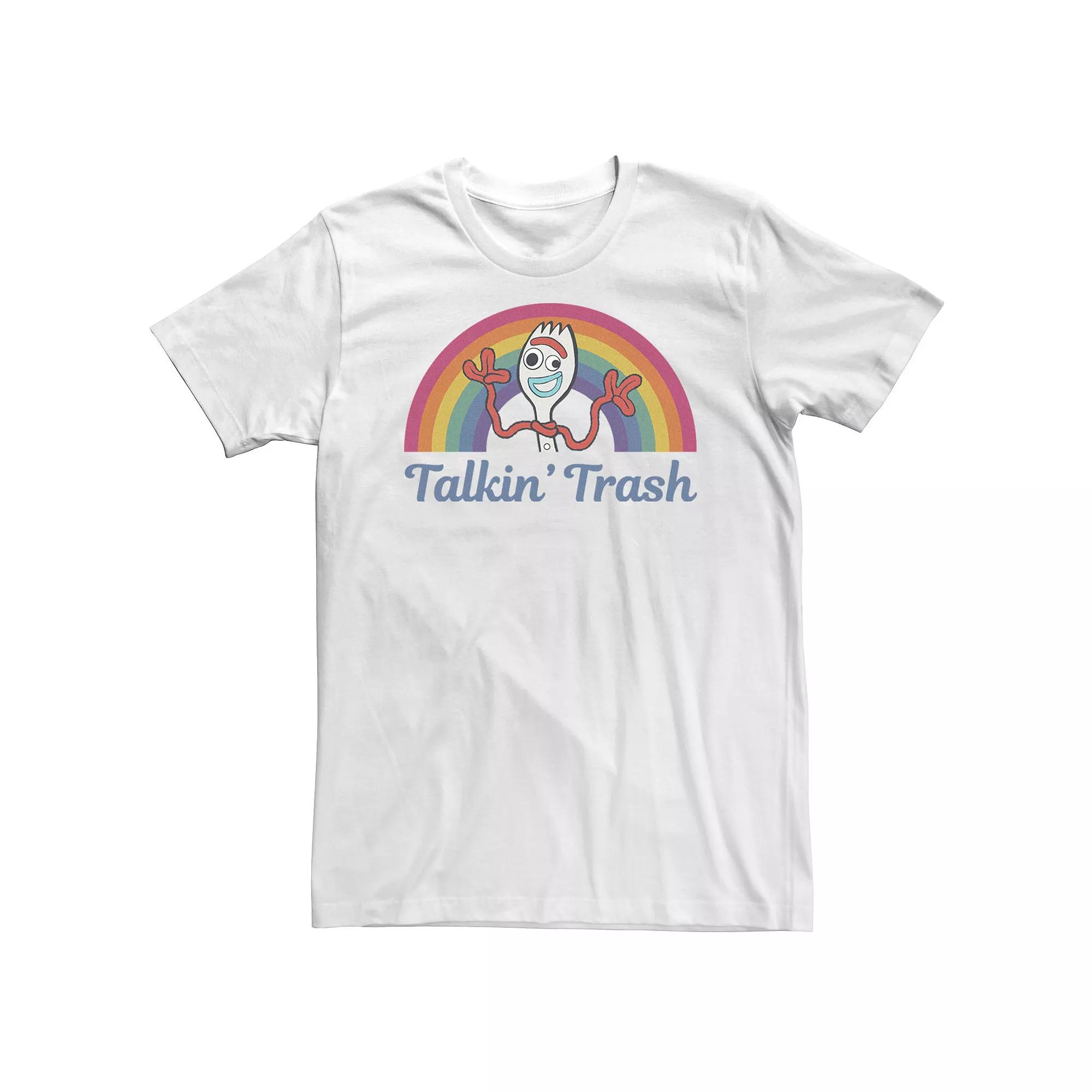 Big & Tall Disney / Pixar Toy Story 4 Forky Talkin' Trash Rainbow Poster Tee, Men's,  Product Image