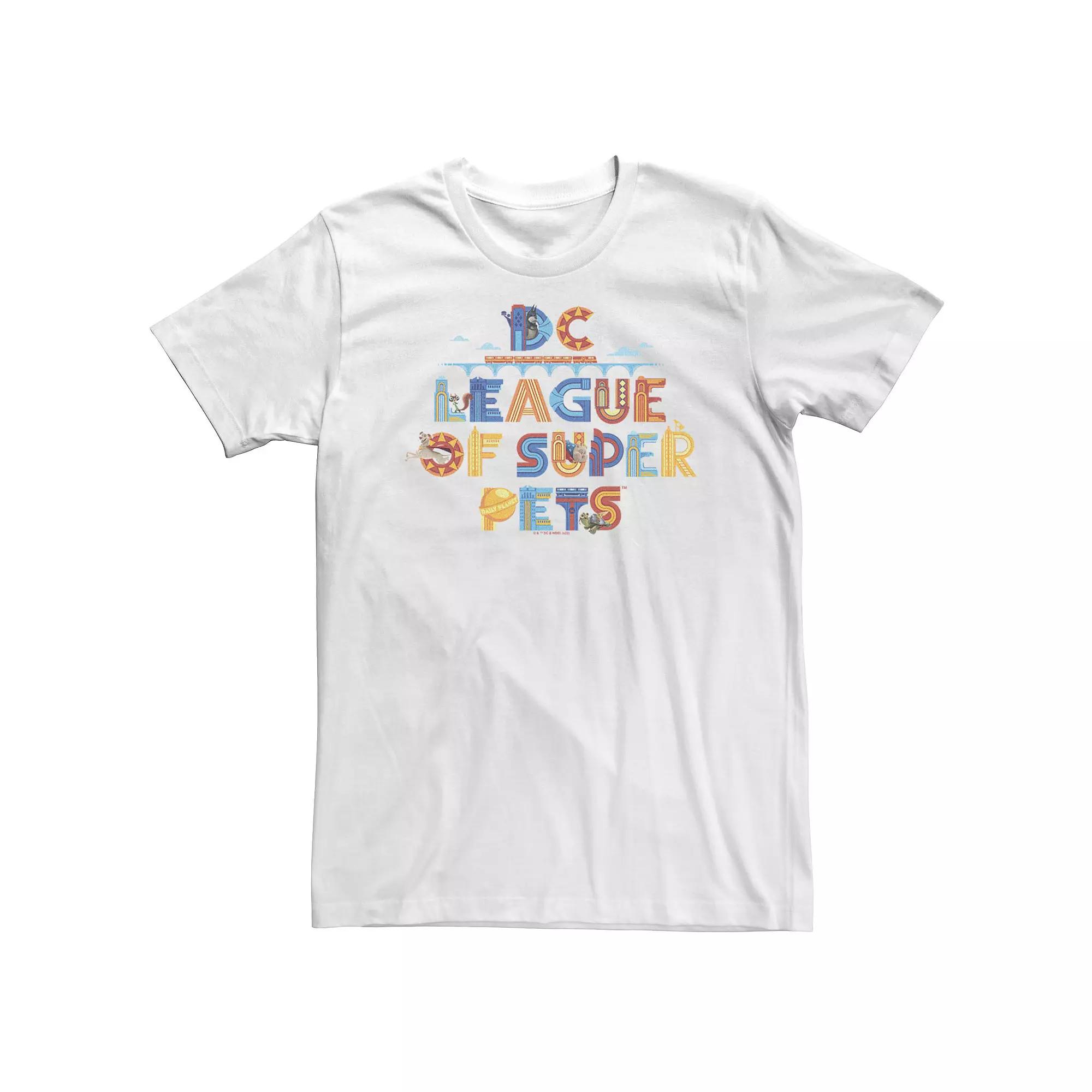 Big & Tall DC Comics Super Pets Letters Designs Tee, Men's,  Product Image