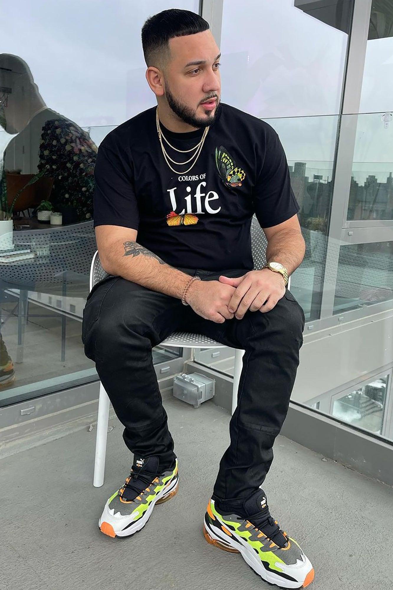 Colors Of Life Short Sleeve Tee - Black/combo Product Image