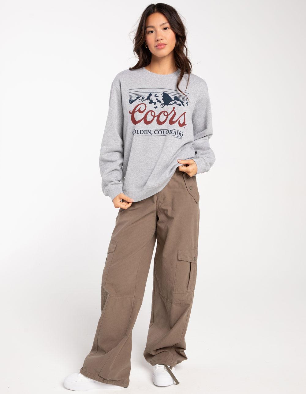 BREW CITY Coors Womens Crewneck Sweatshirt - HEATHER GRAY Product Image