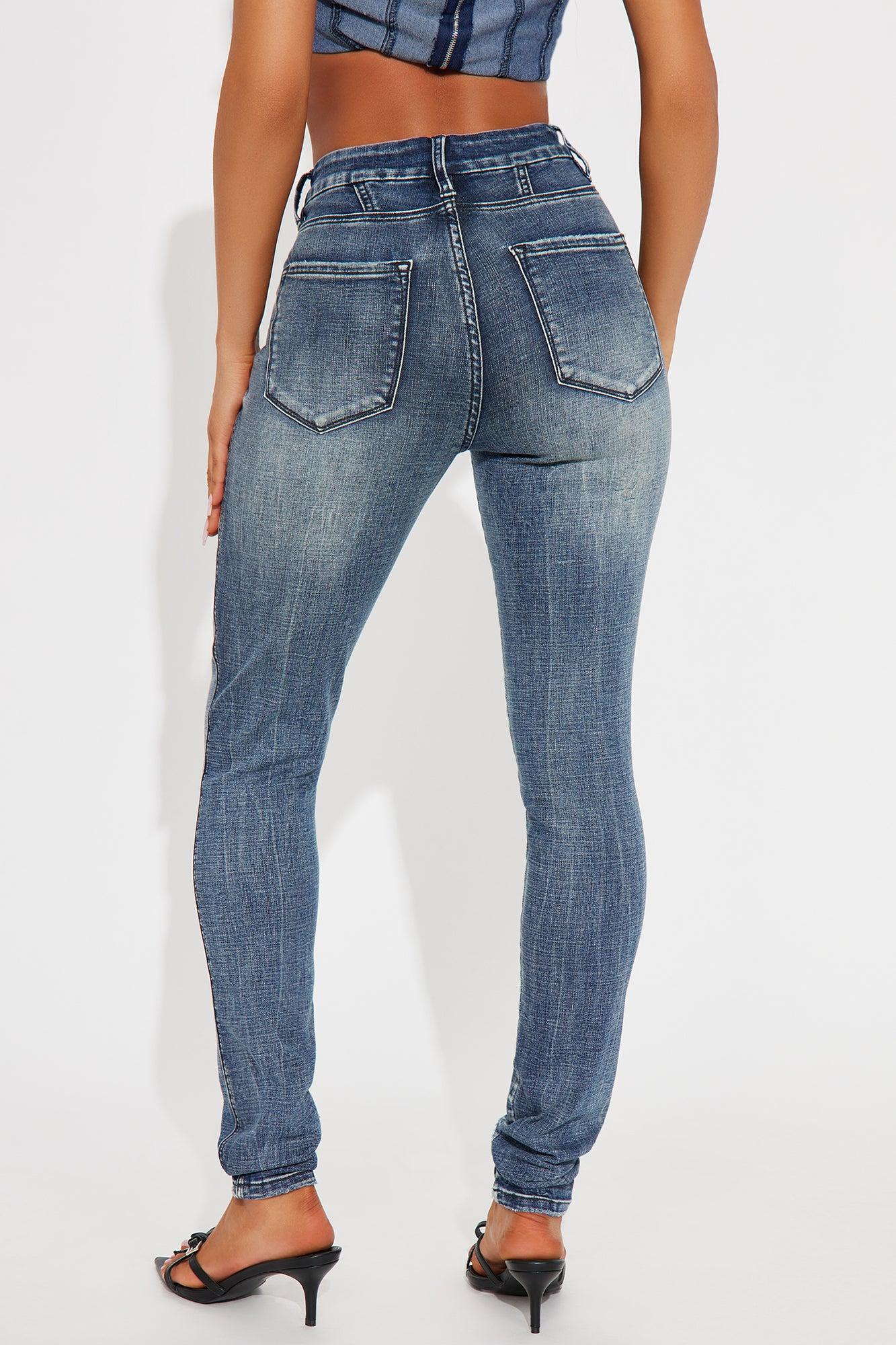 Tall Long Story Short Sculpting Stretch Skinny Jeans - Medium Wash Product Image