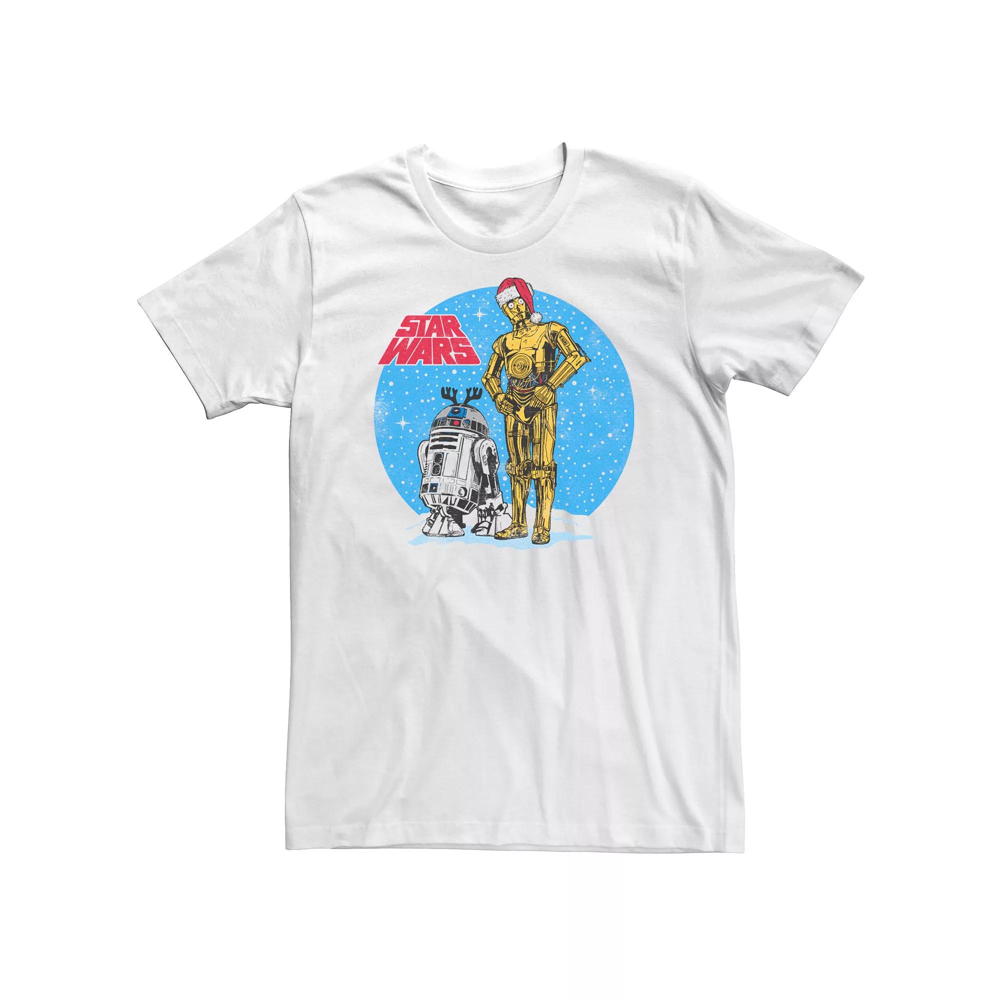 Men's Star Wars R2-D2 & C-3PO Retro Christmas Costumes Tee,  Product Image