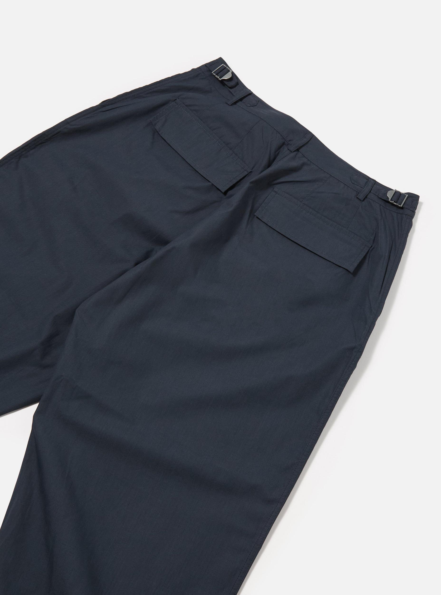 Universal Works Loose Pilot Trouser in Navy Recycled Polytech Product Image