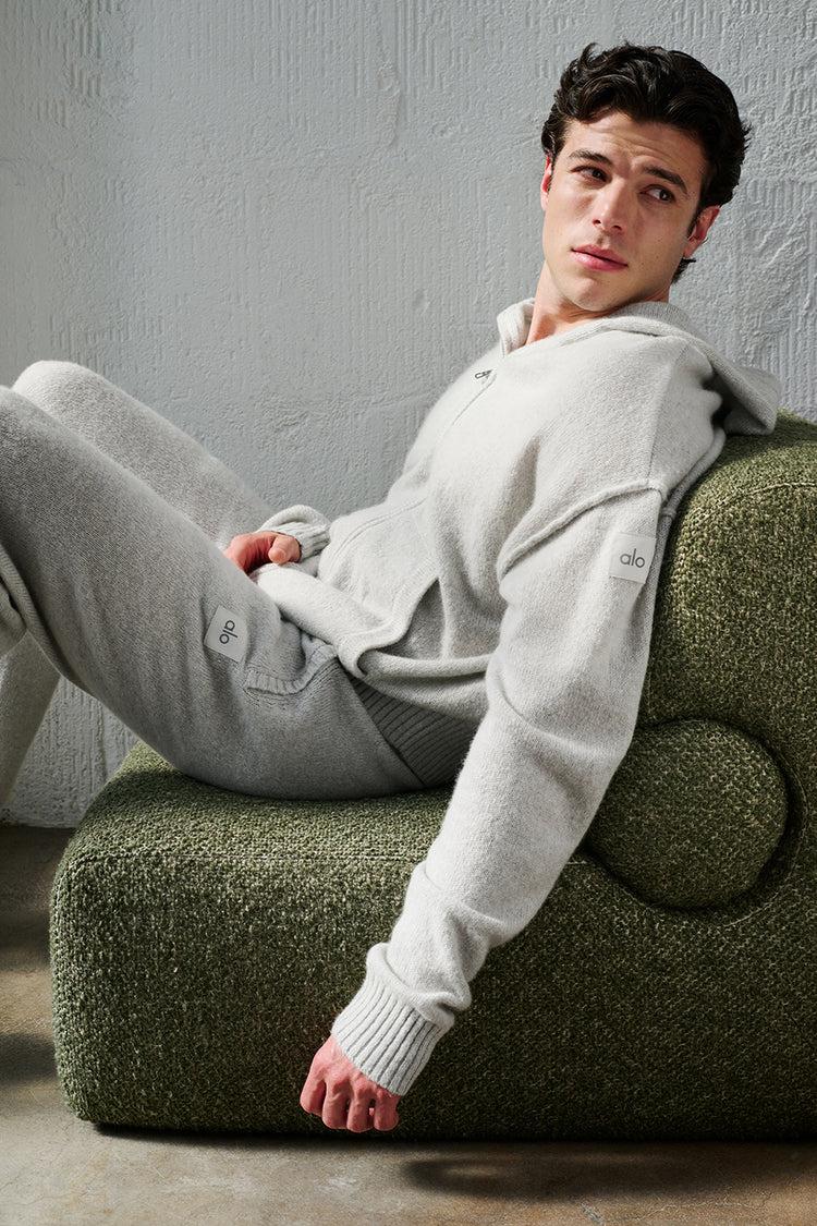 New Class Cashmere Full Zip Hoodie - Pearl Grey Heather Product Image