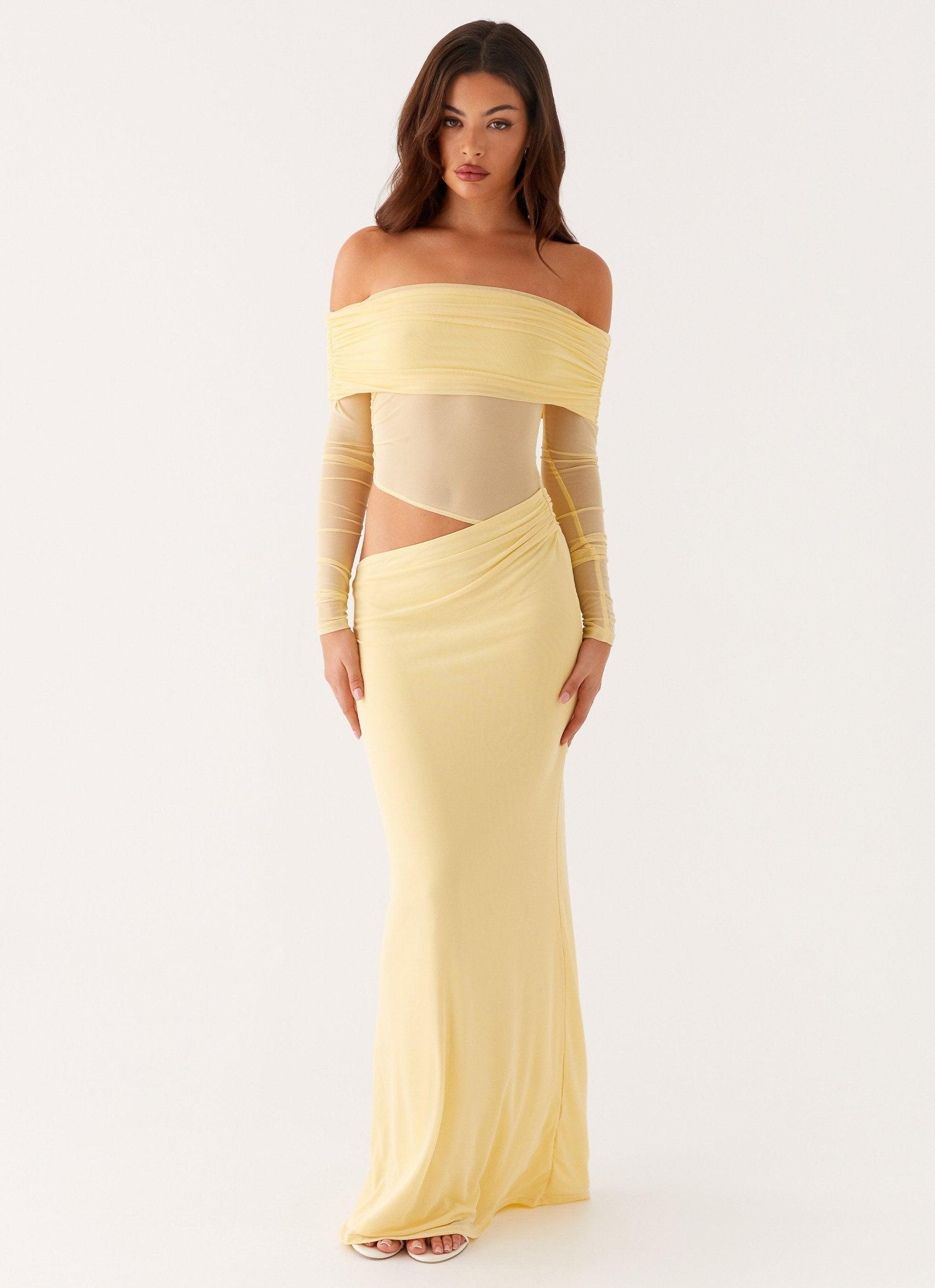 Emery Maxi Dress - Yellow Product Image