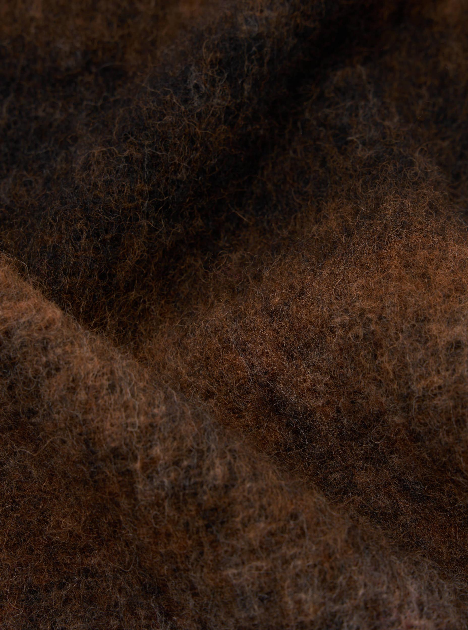 Universal Works Zip Gilet in Brown Ombre Fleece Product Image