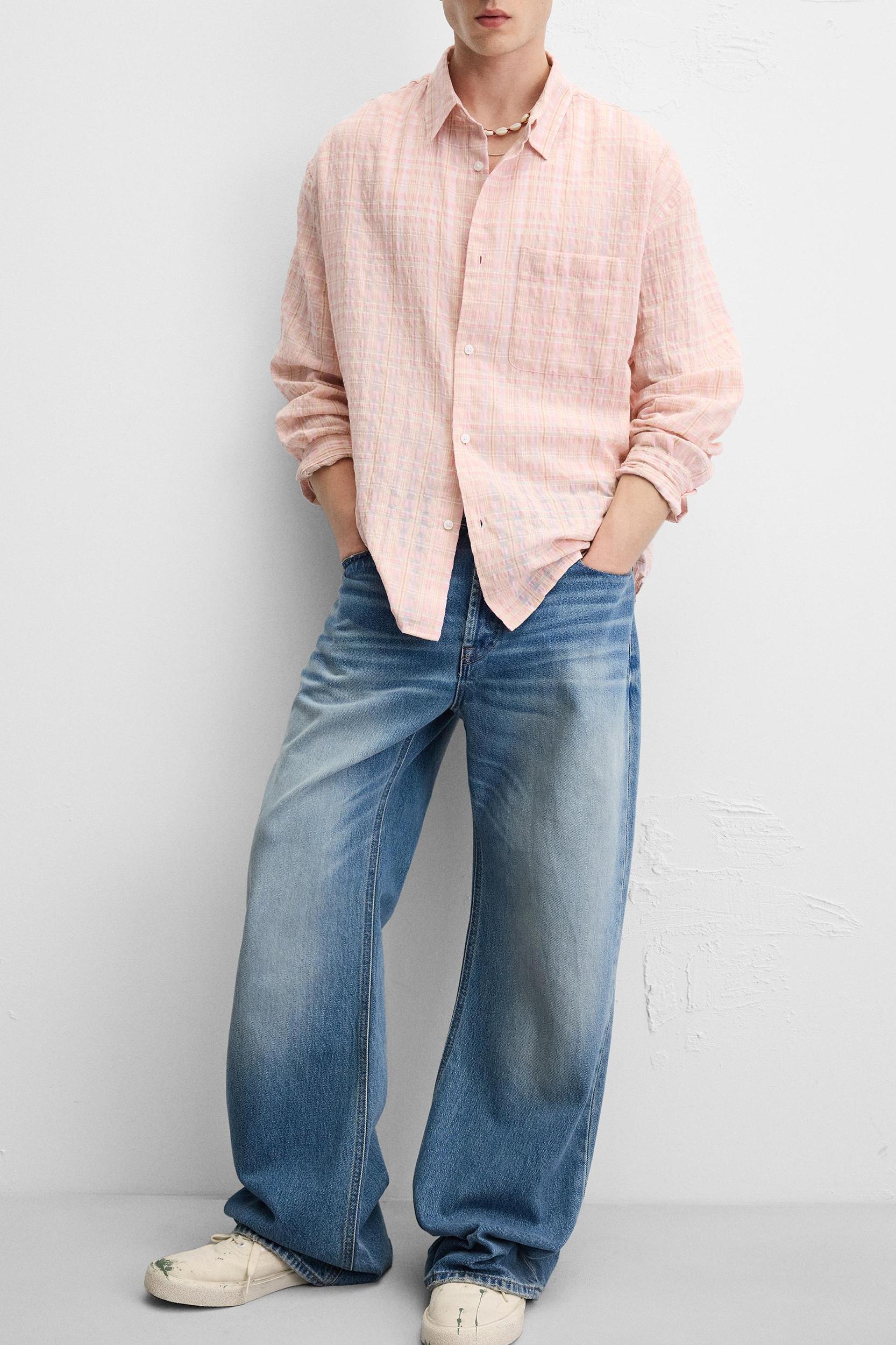 TEXTURED CHECK SHIRT Product Image