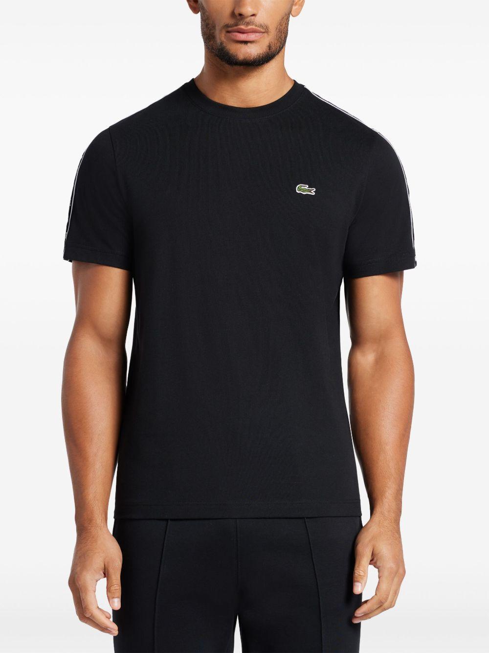 logo-tape cotton T-shirt Product Image