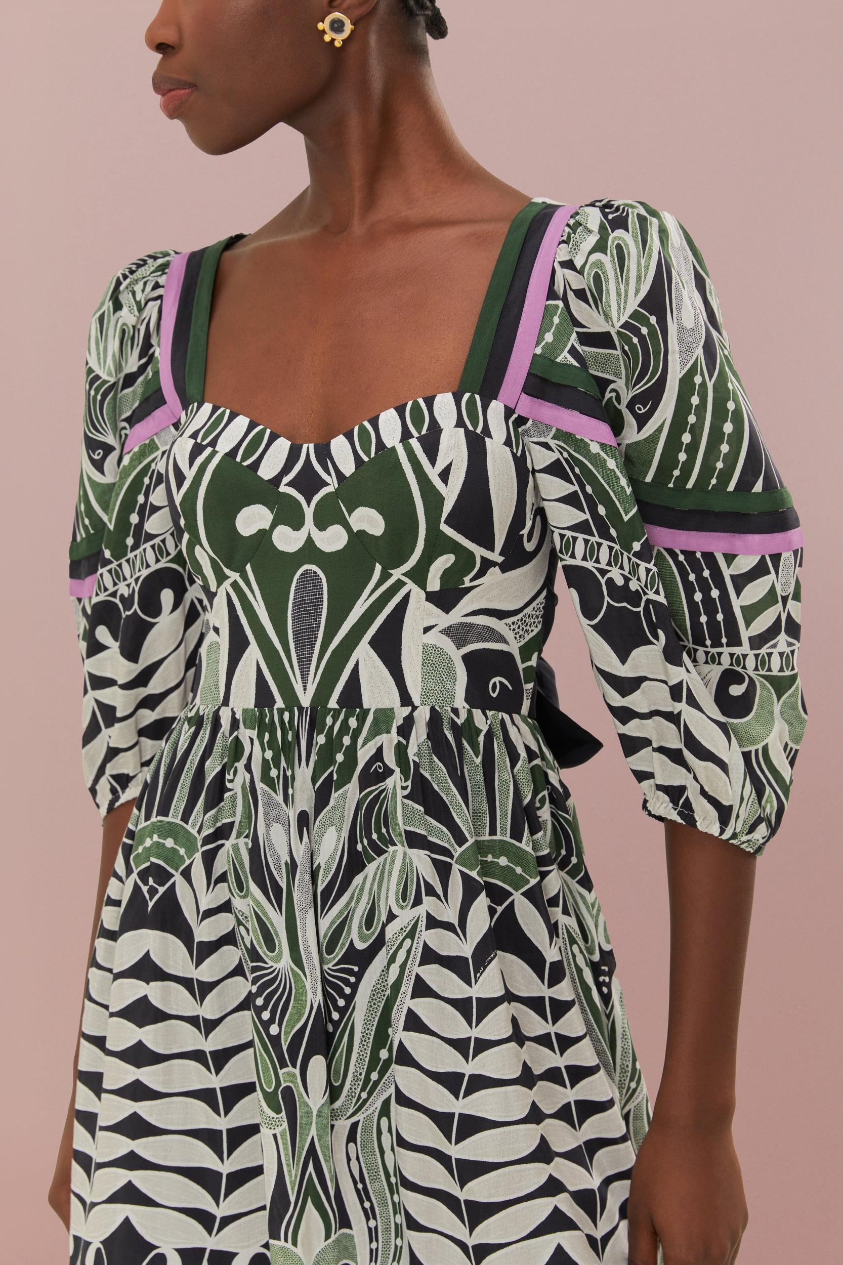 Black Lace Nature Short Sleeve Maxi Dress Product Image