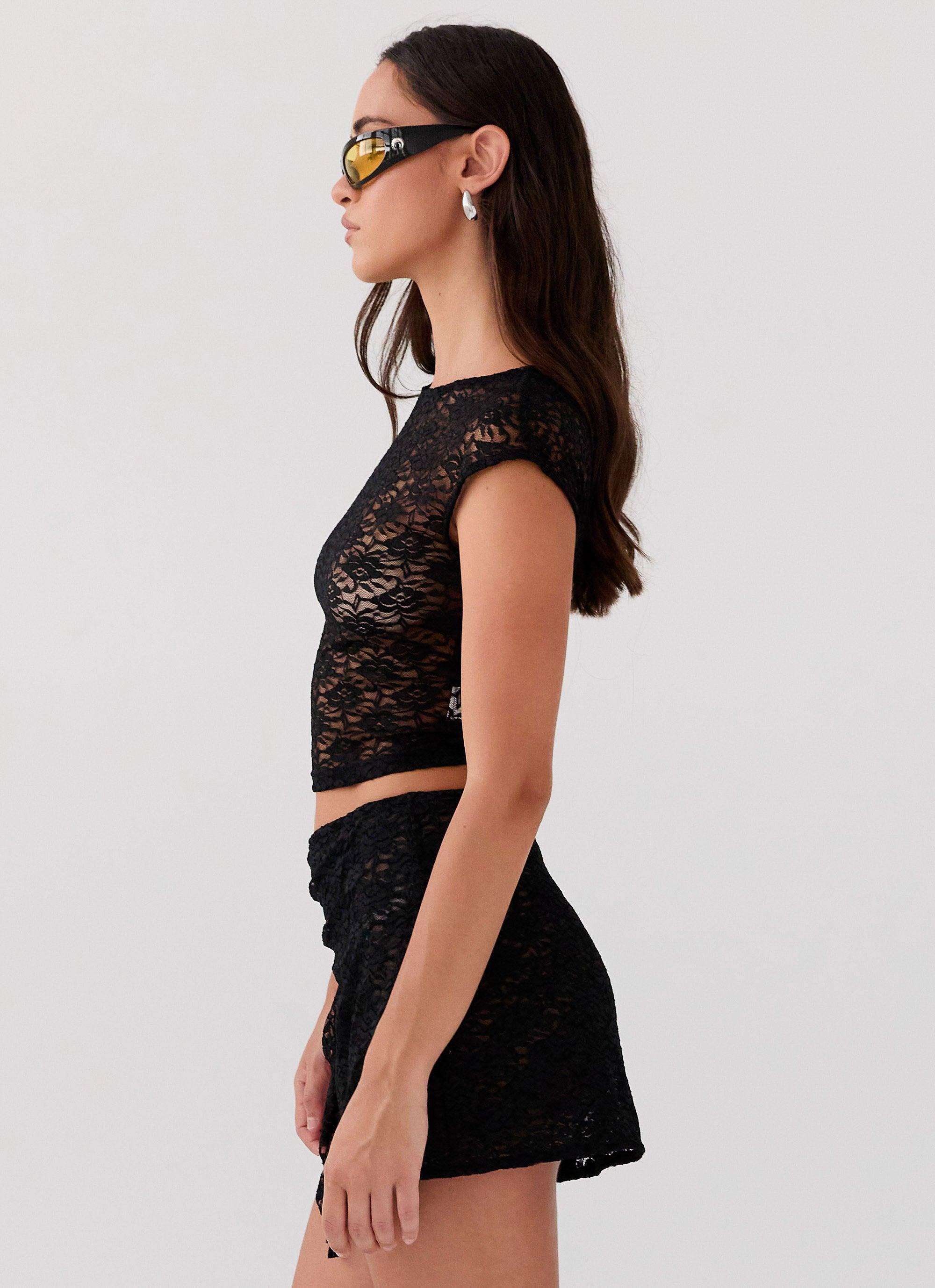 Tiffany Lace Top - Black Product Image