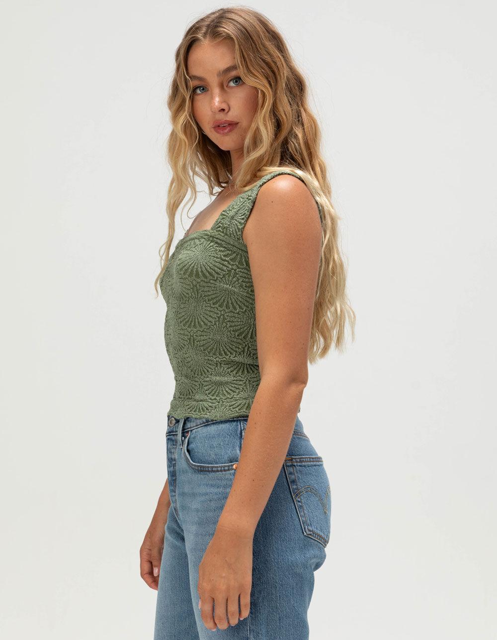 FREE PEOPLE Seamless Love Letter Womens Cami - FOREST Product Image