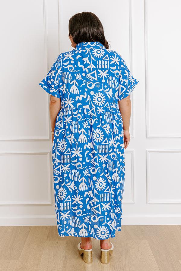 Seaside Chic Floral Midi Dress Curves Product Image