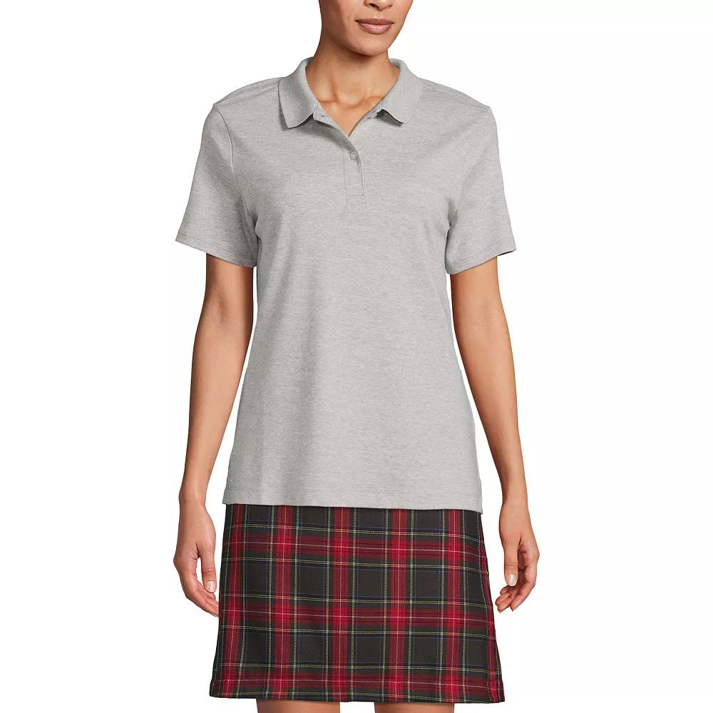 Women's Lands' End School Uniform Short Sleeve Interlock Polo Shirt,  Product Image