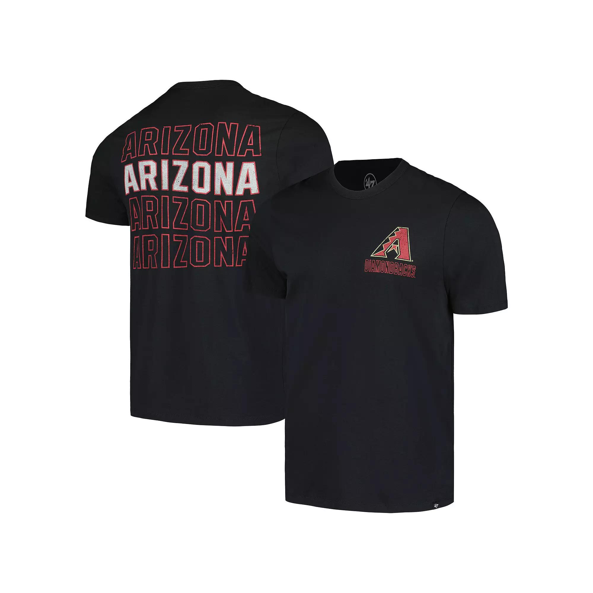 Men's '47 Black Arizona Diamondbacks Hang Back Franklin T-Shirt,  Product Image