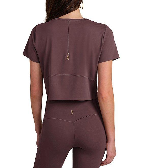 RHONE Serene Crew Neck Short Sleeve Cropped Tee Product Image