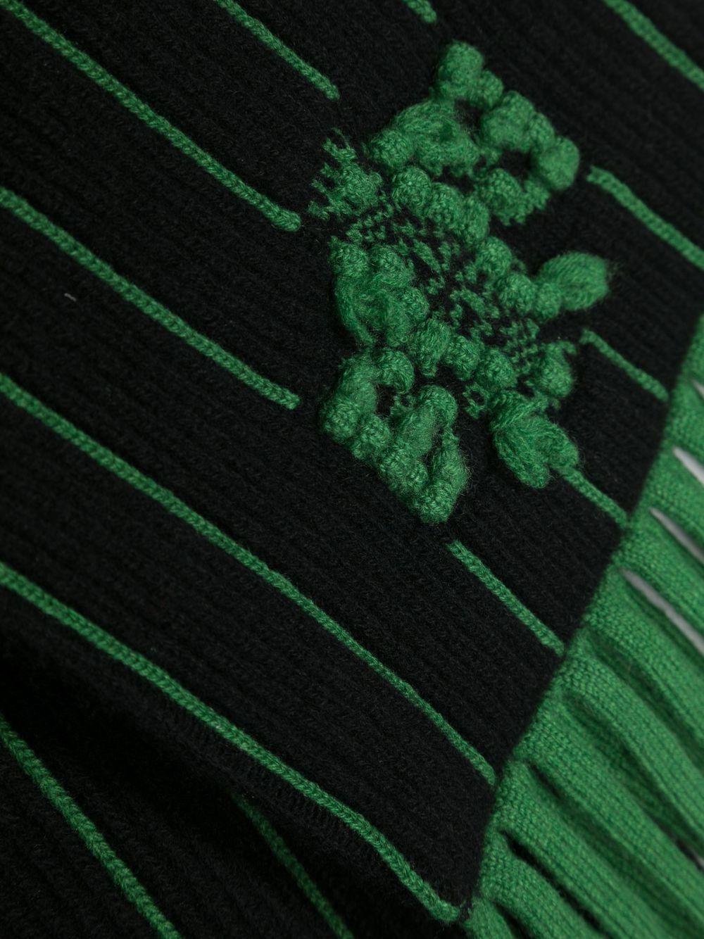 stripe-print logo-crest scarf Product Image