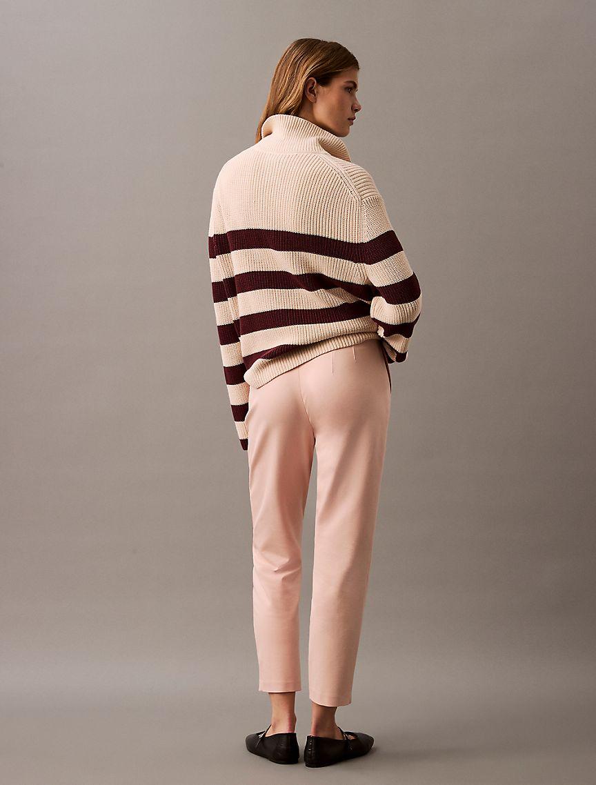 Ponte Cropped Straight Pants Product Image