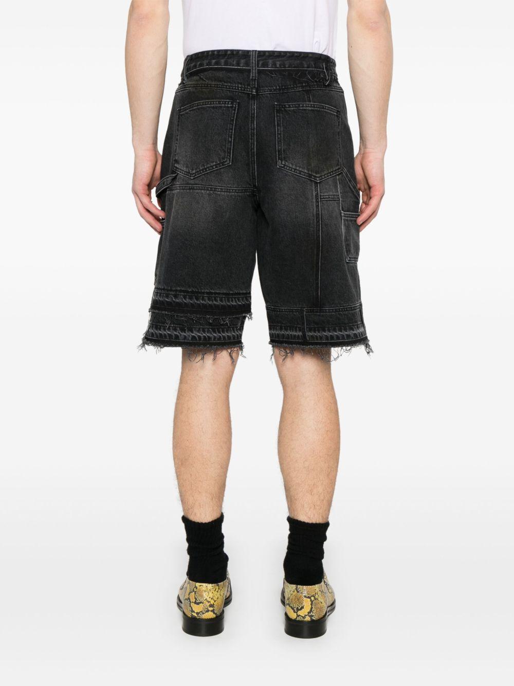 patchwork denim shorts Product Image