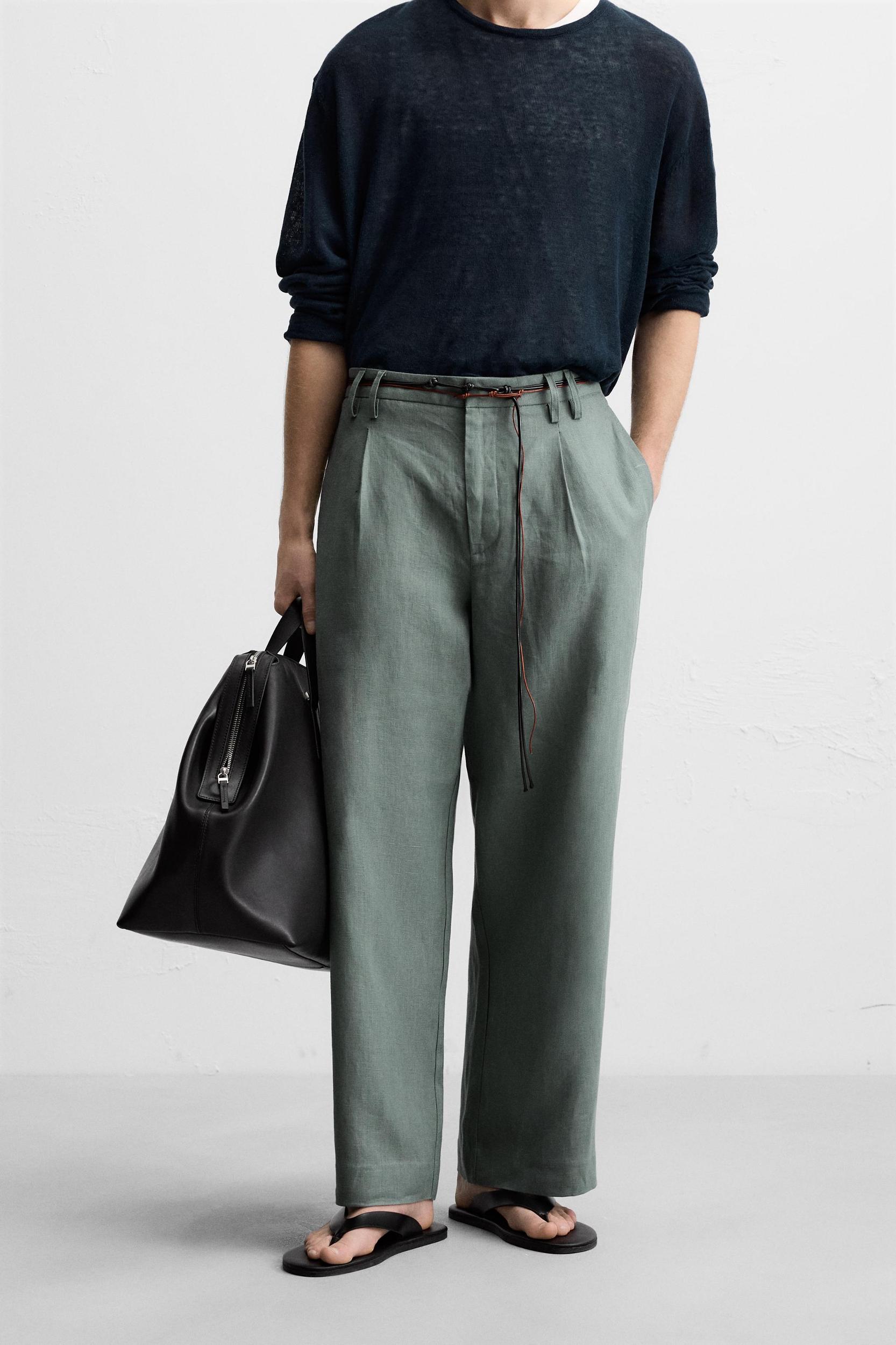 100% LINEN SUIT PANTS Product Image