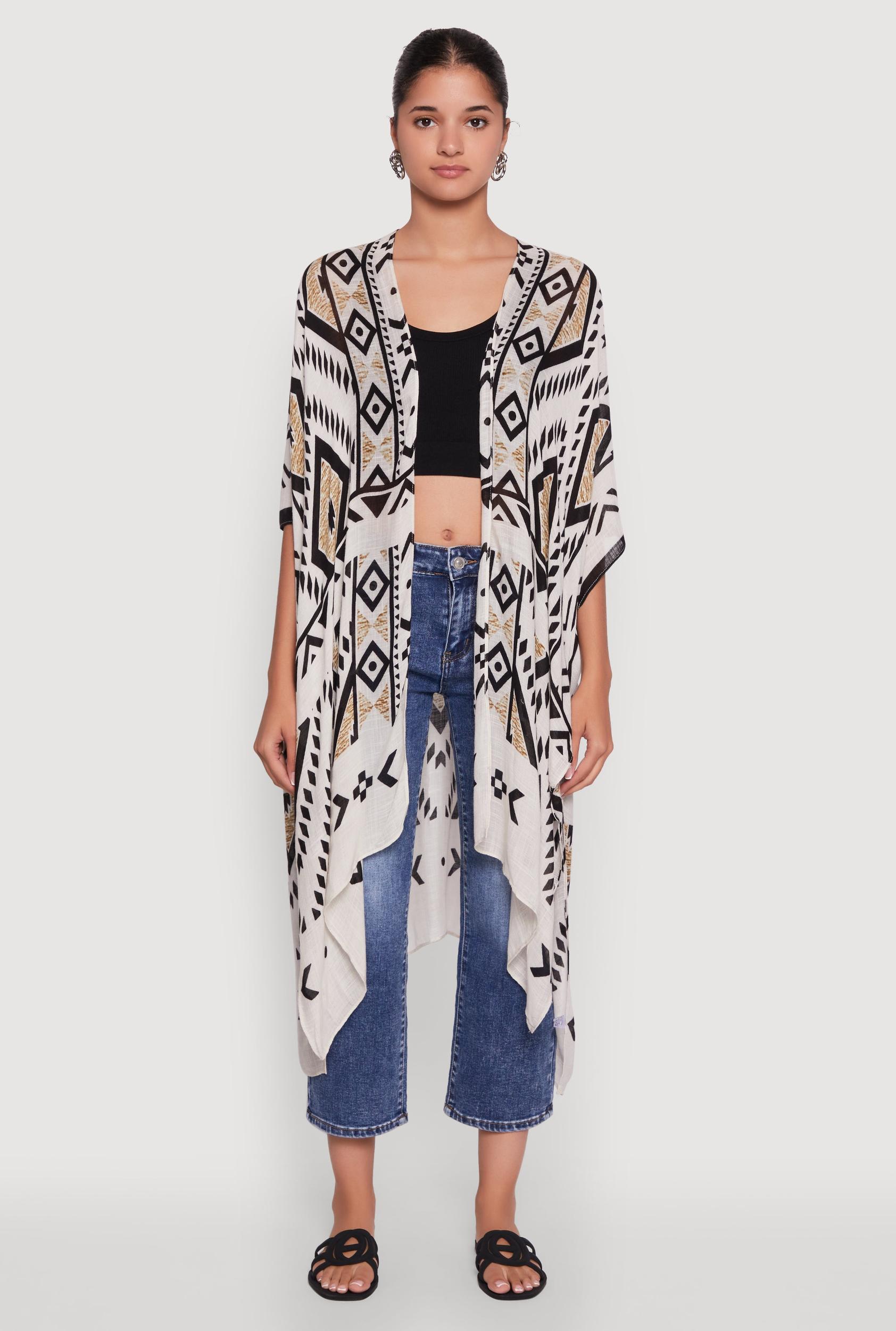 Trendy Aztec Kimono Cover Up Female Product Image