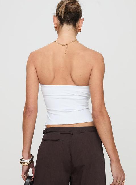 Aurorah Strapless Top White Product Image