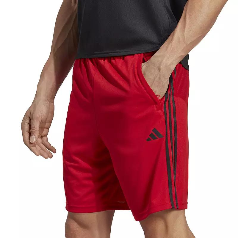 adidas Train Essentials Piqu 3-Stripes Training Shorts Better Scarlet 2XL Mens Product Image