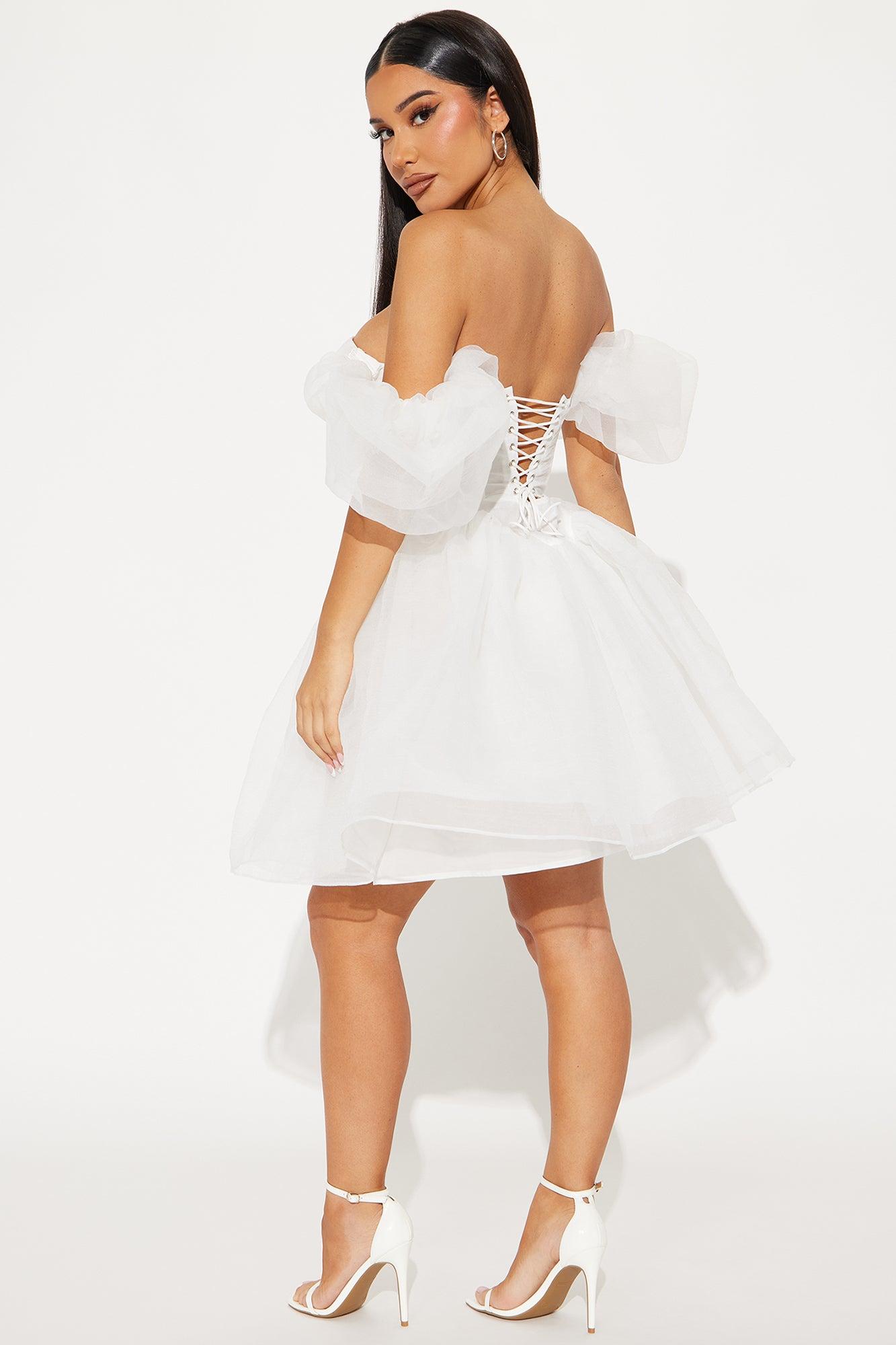 New Chapter Corset Mini Dress - White Product Image