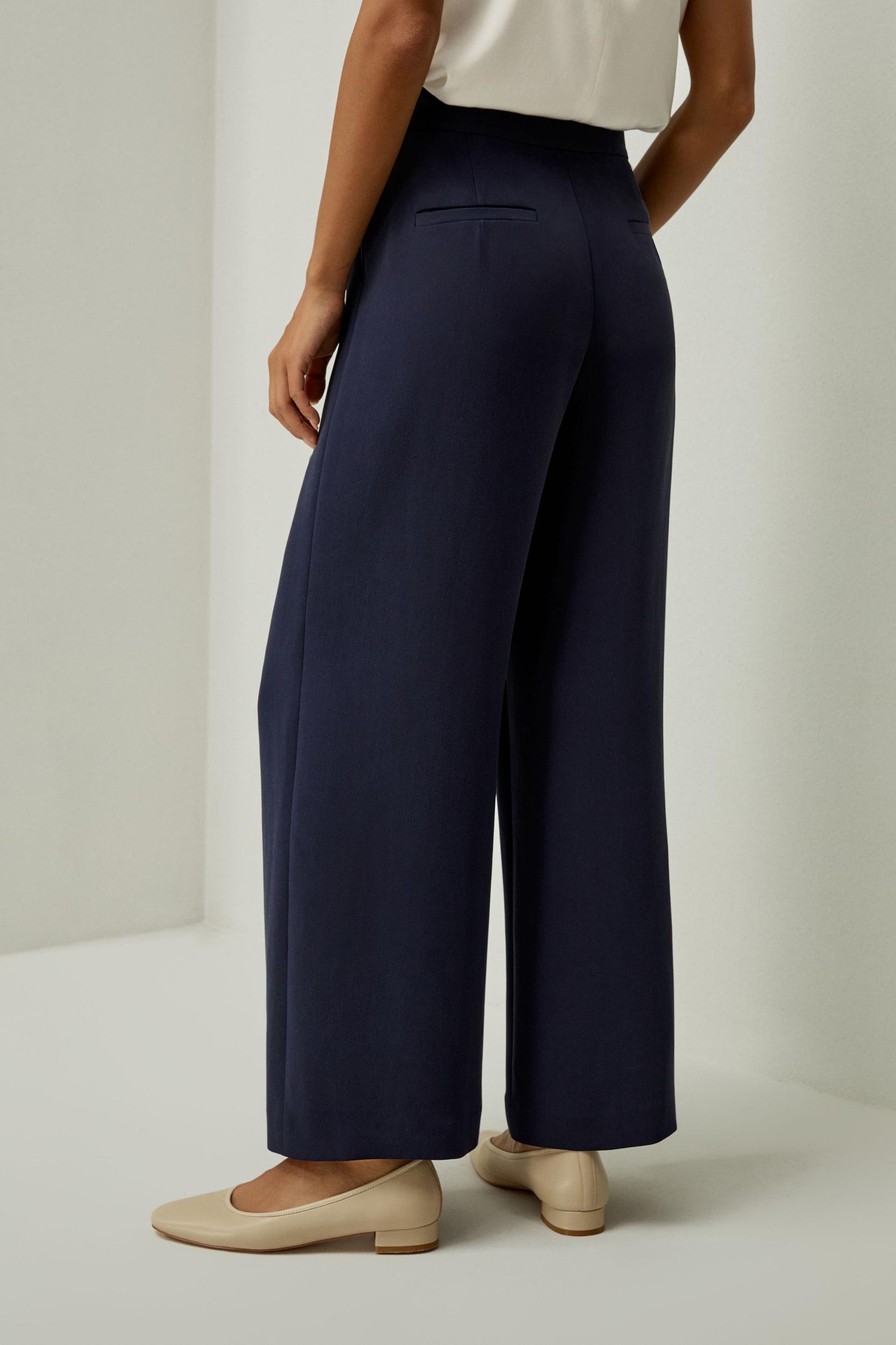 LILYSILK Silk Trousers - Womens - Royal Blue 100% Organic Silk - High-Quality Wide Leg Pants 16 Product Image