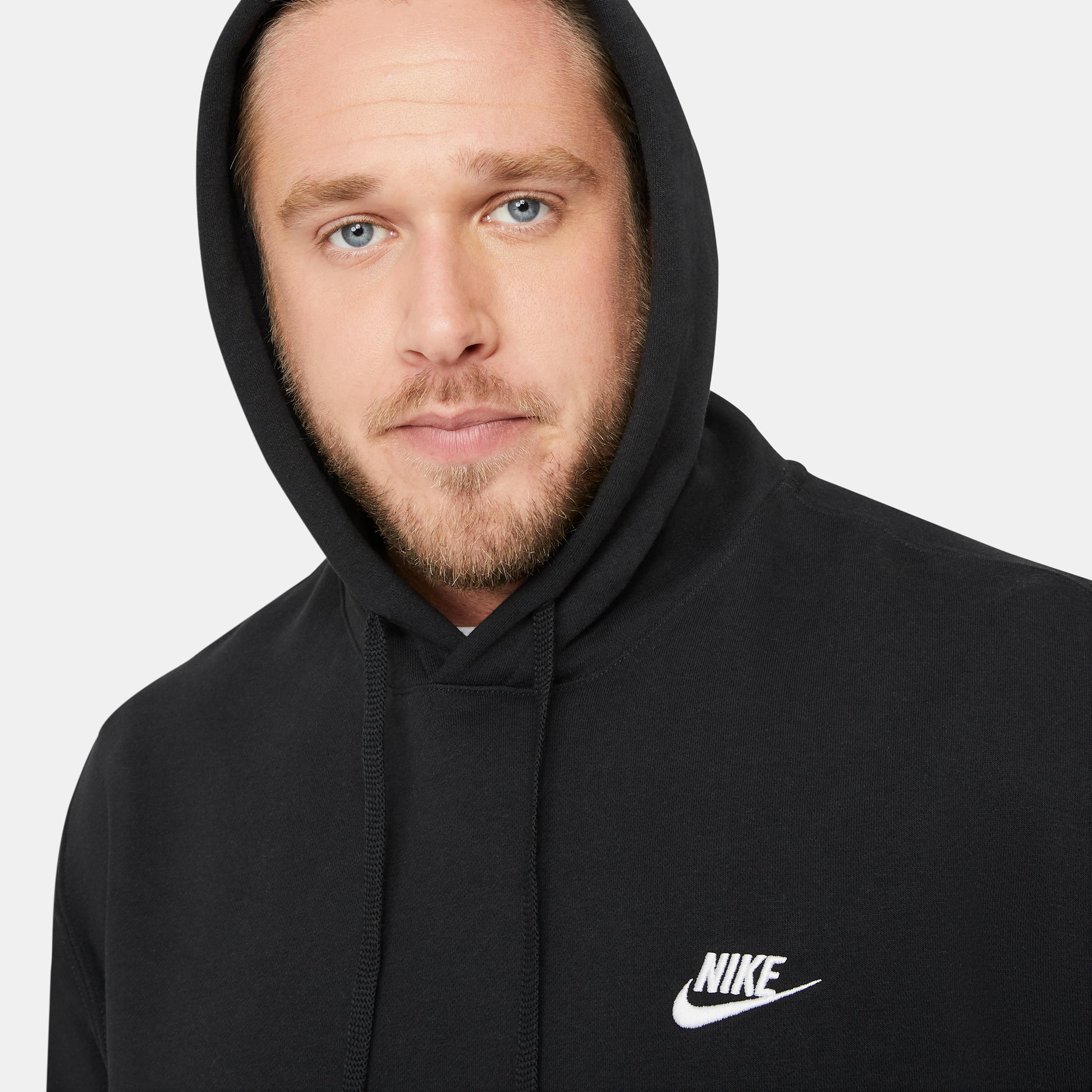 Mens Nike Sportswear Club Fleece Pullover Hoodie | BV2654-010 Product Image