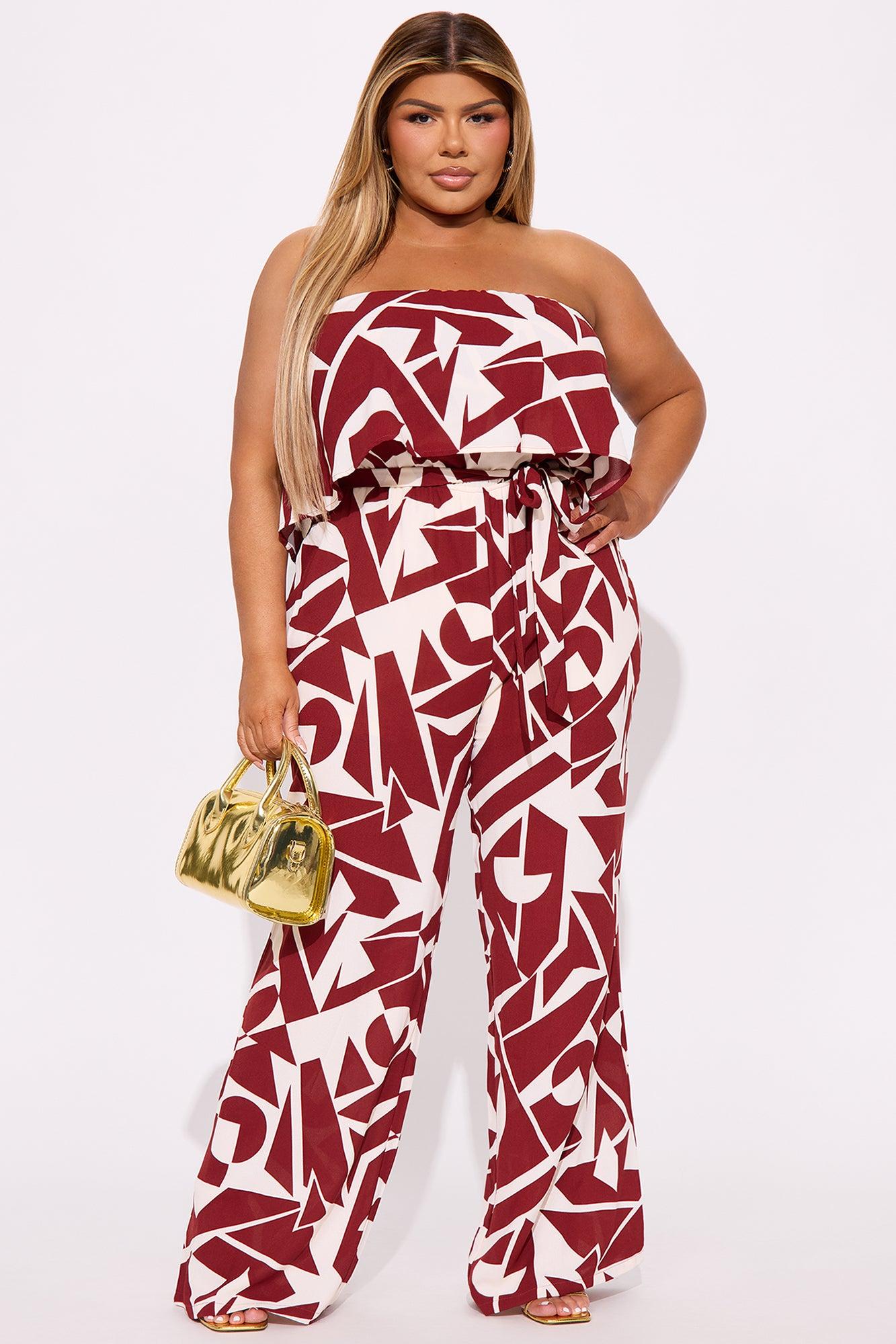Marianna Printed Jumpsuit - Rust/combo Product Image