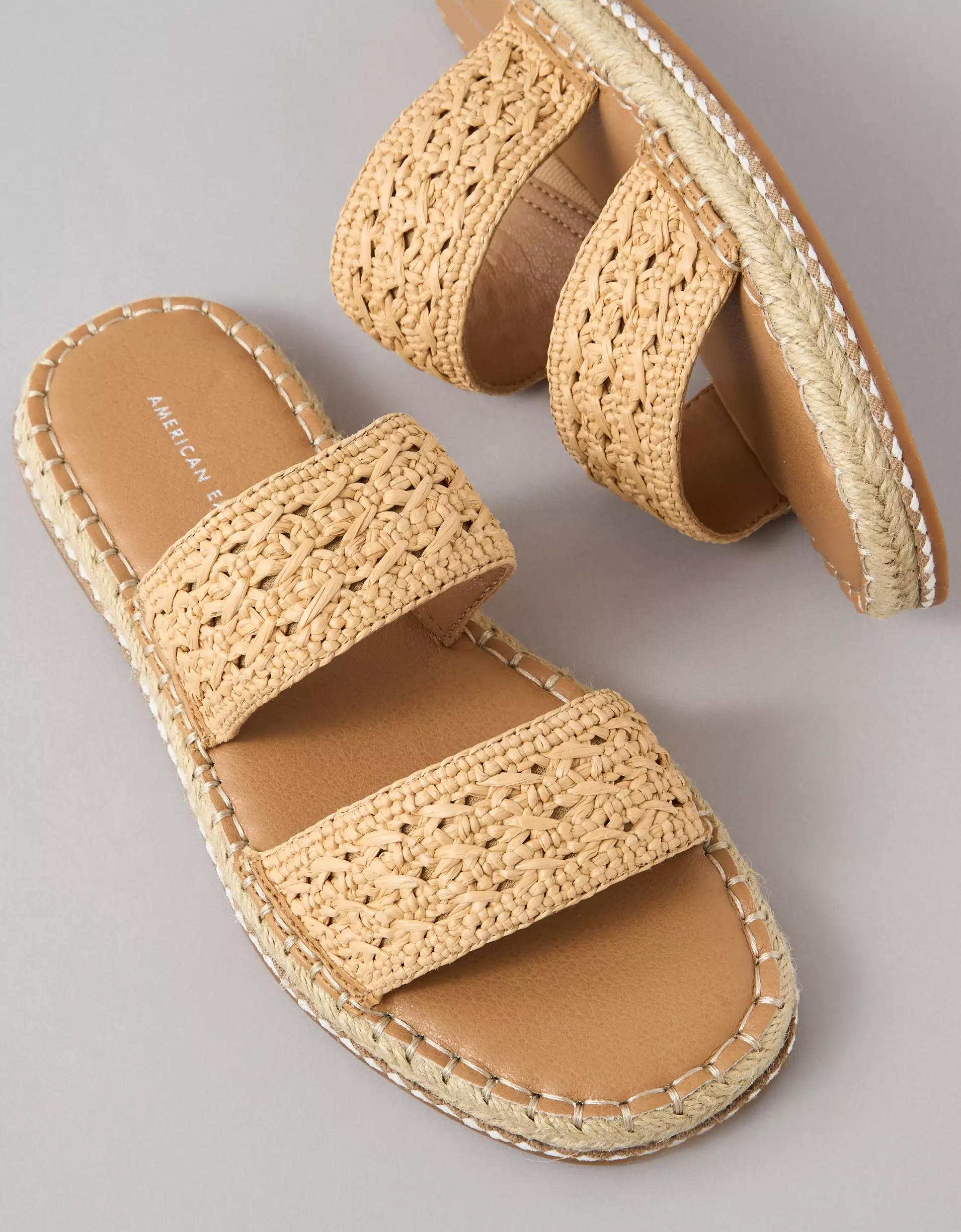 AE Raffia Espadrille Slide Sandal Product Image