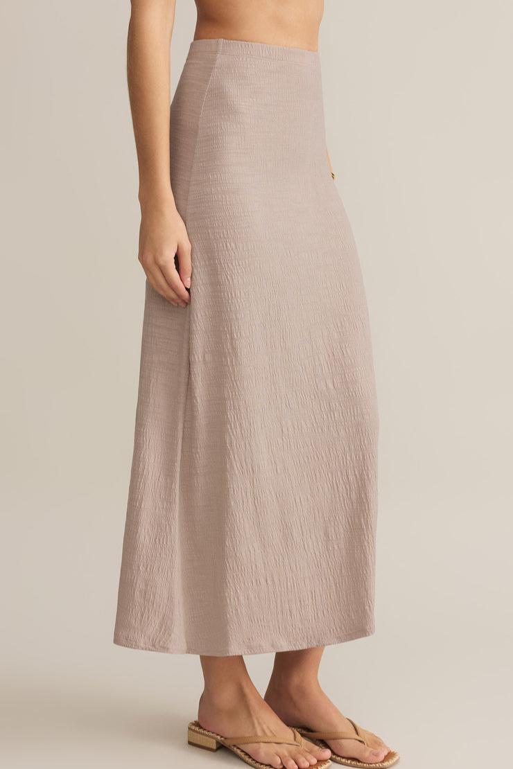 Delavine Textured Midi Skirt Product Image