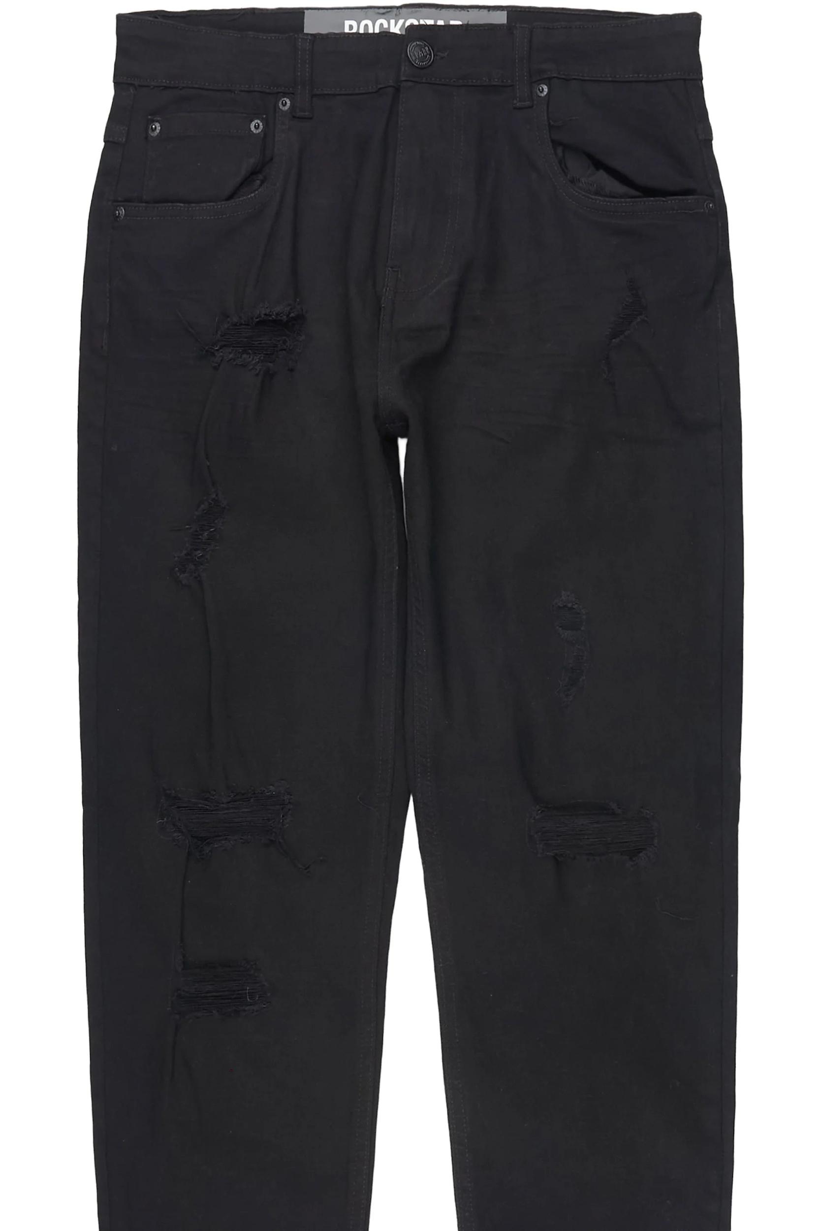 Enzi Jet Black Slim Fit Jean Male Product Image