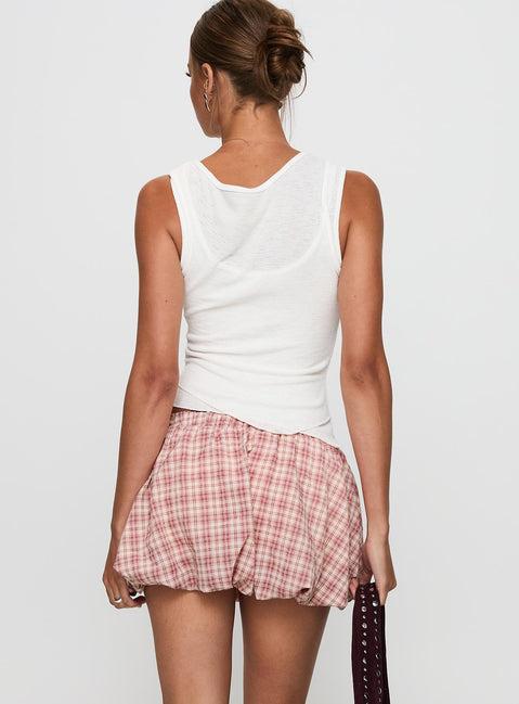 Cydnee Bubble Hem Mini Skort Red Multi Product Image