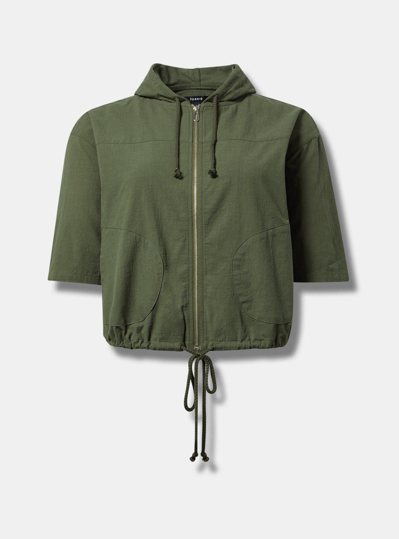 Cropped Cotton Hoodie Product Image