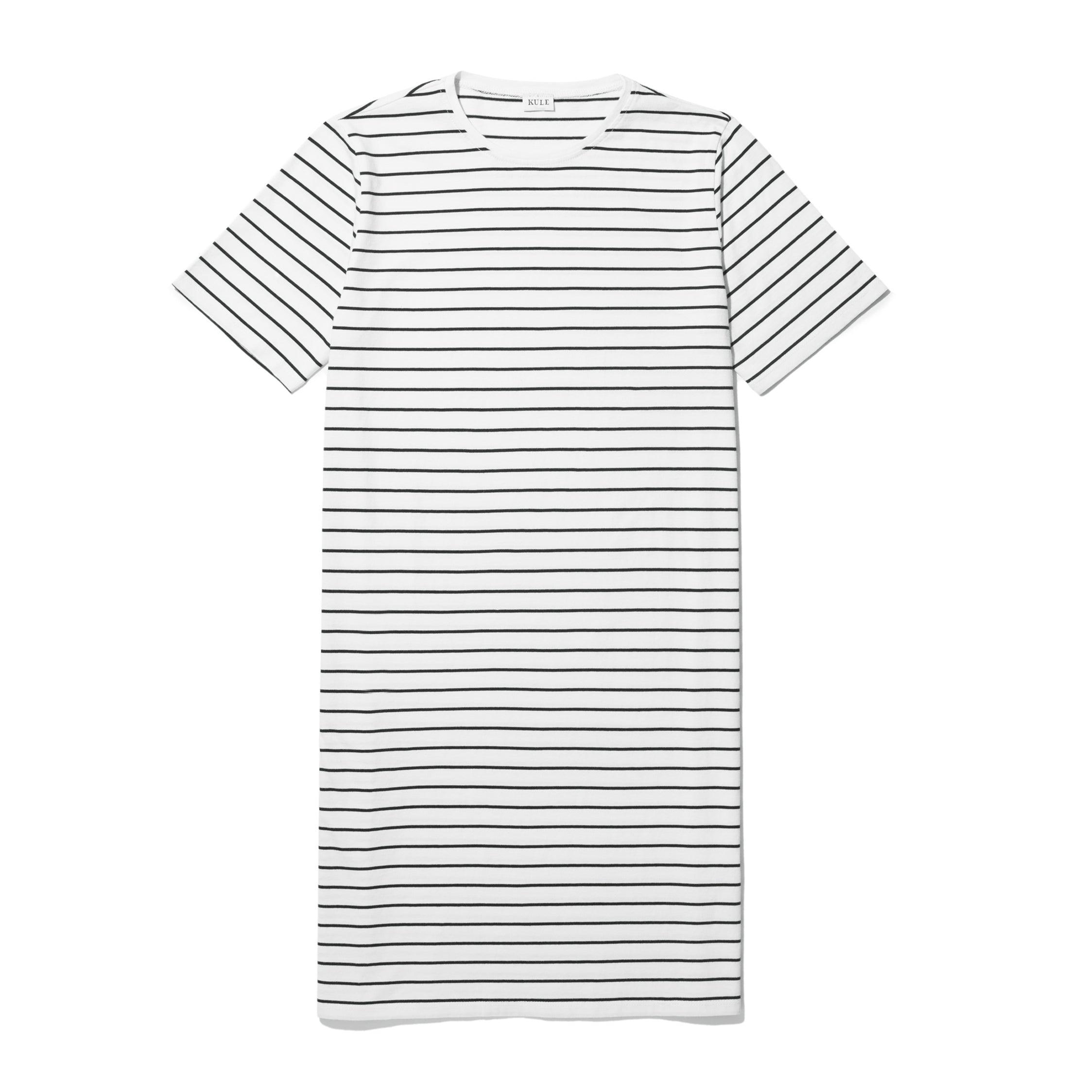 The Tee Dress - Cream/Navy Pinstripe Female Product Image