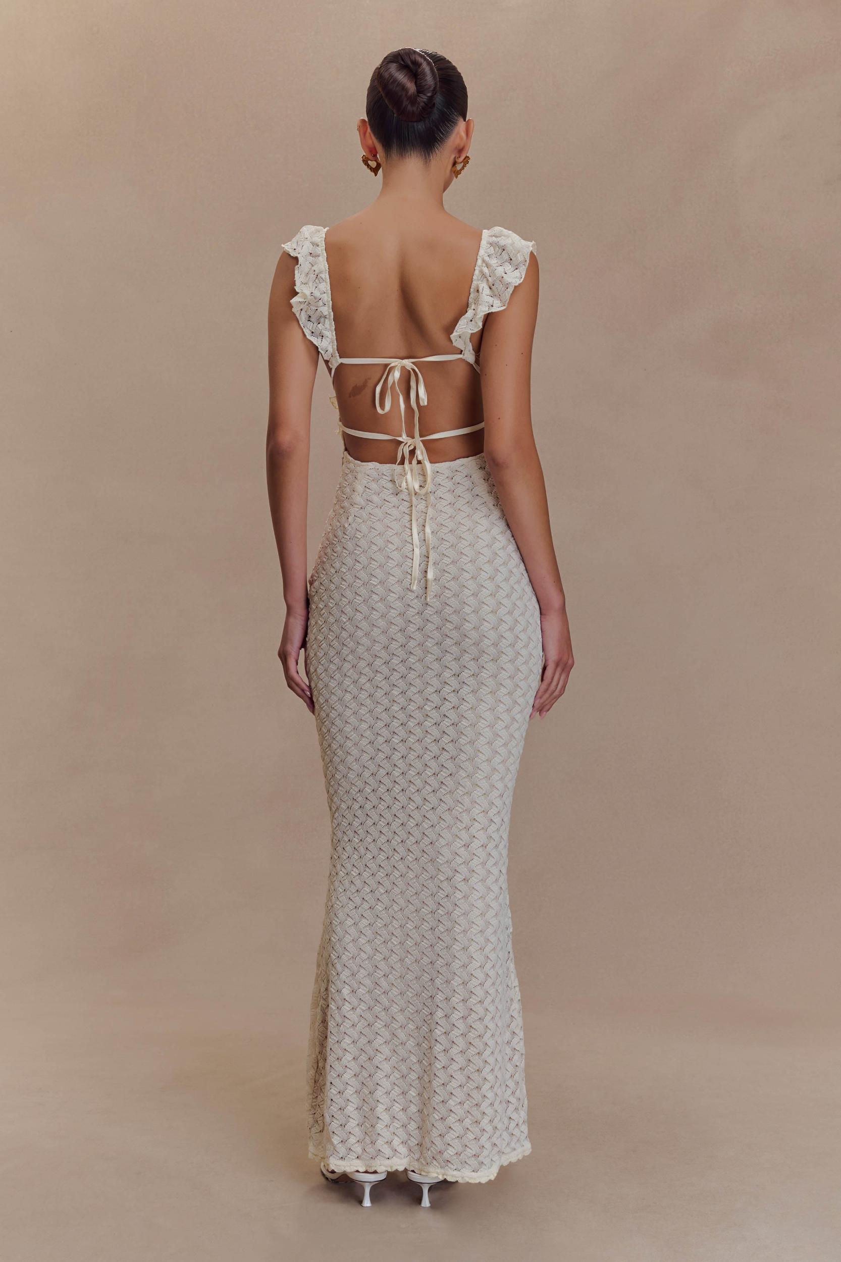Ezra Lace Maxi Dress - Ivory Product Image