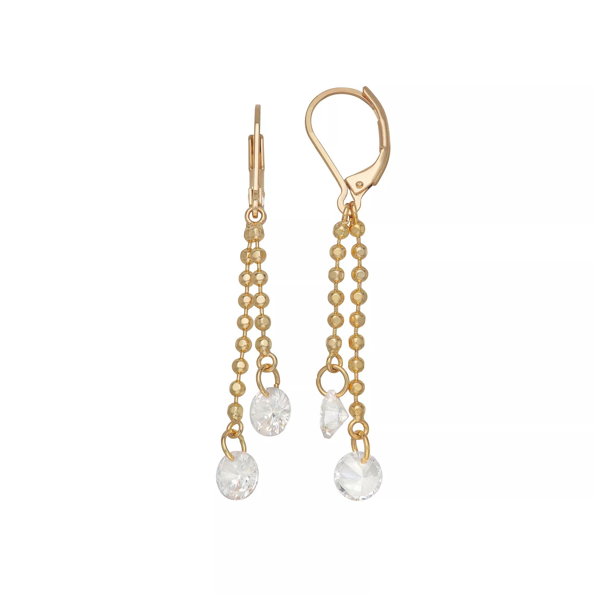 You're Invited Gold Tone Linear Dangle Earring, Women's Product Image