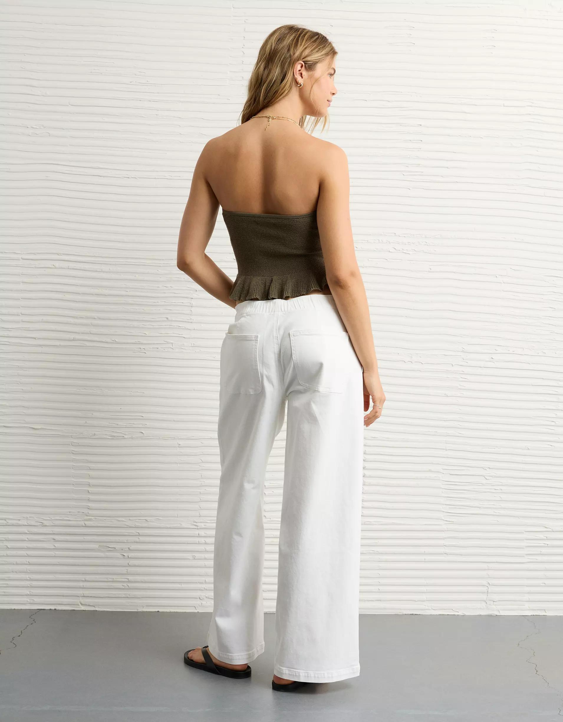 AE Cropped Peplum Sweater Tube Top Product Image