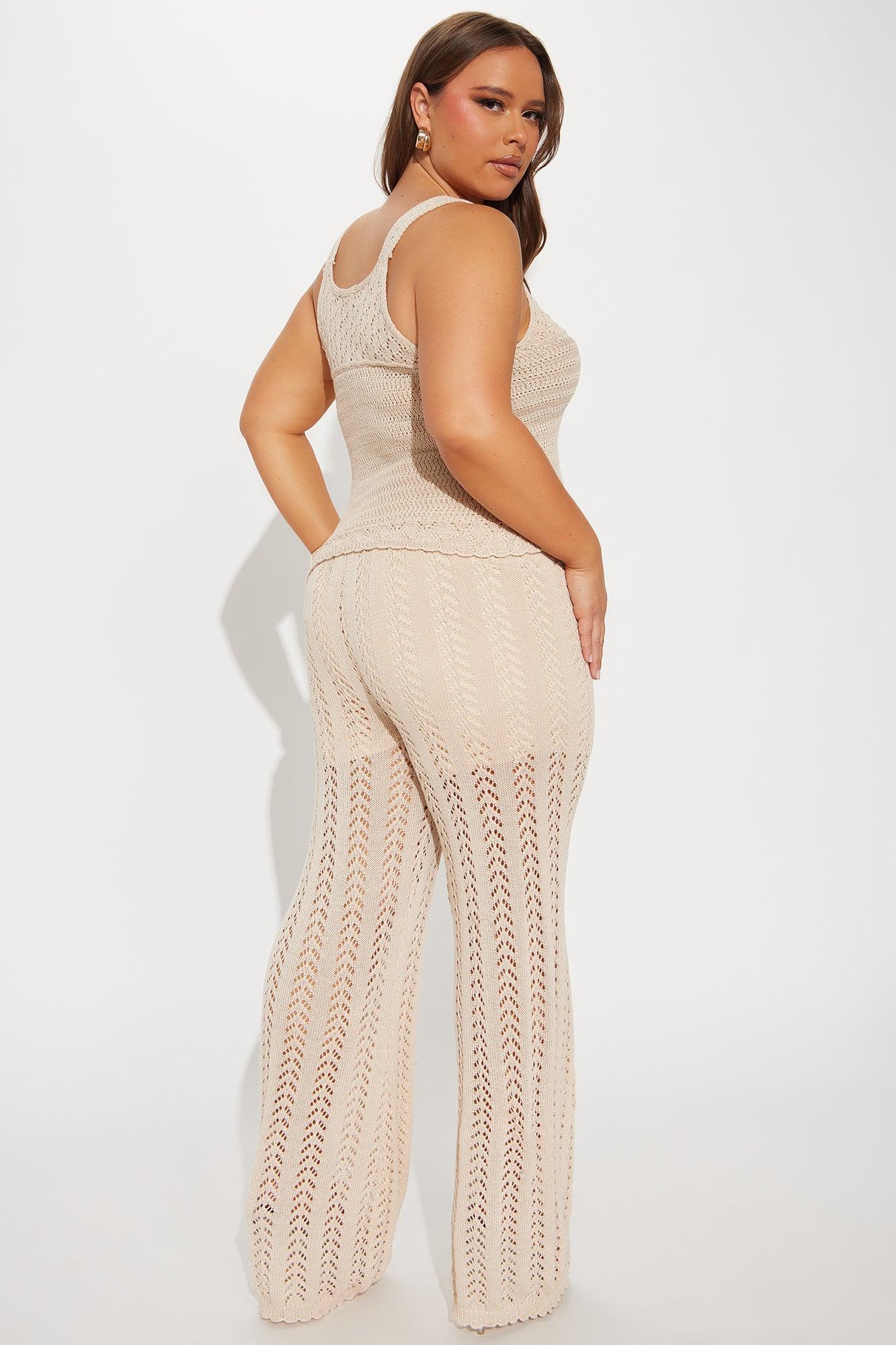 Makana Crochet Pant Set - Cream Product Image