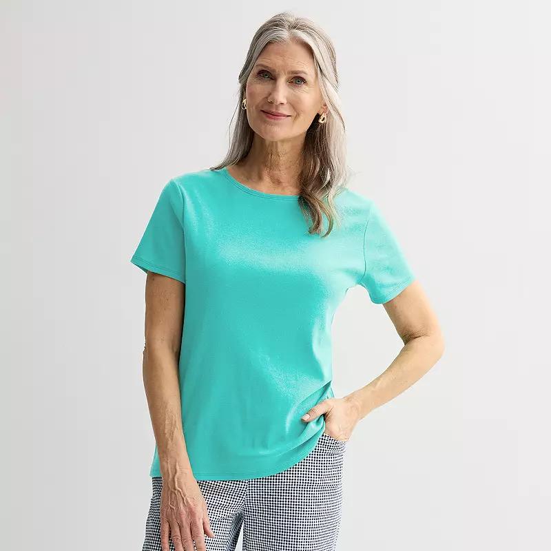 Women's Croft & Barrow® Essential Crewneck Tee,  Product Image