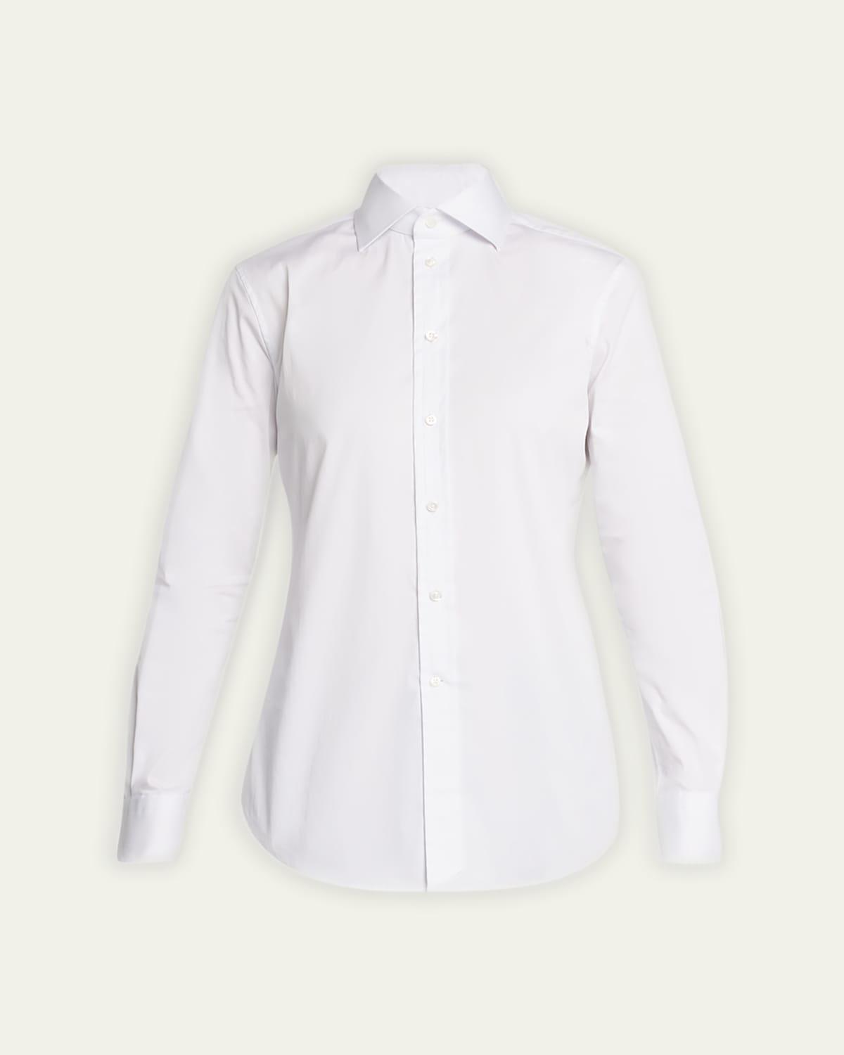 Womens Iconic Style Charmain Stretch Sateen Shirt Size 0 Product Image