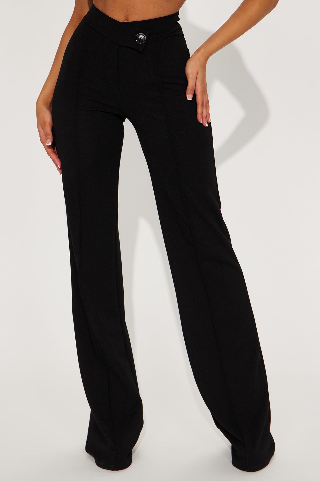 Tall Call It Even Wide Leg Dress Pants - Black Product Image