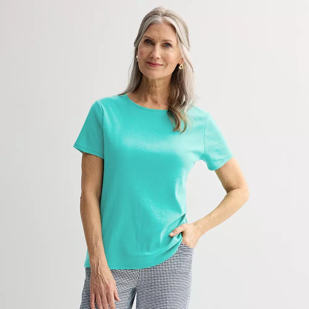 Women's Croft & Barrow® Essential Crewneck Tee,  Product Image