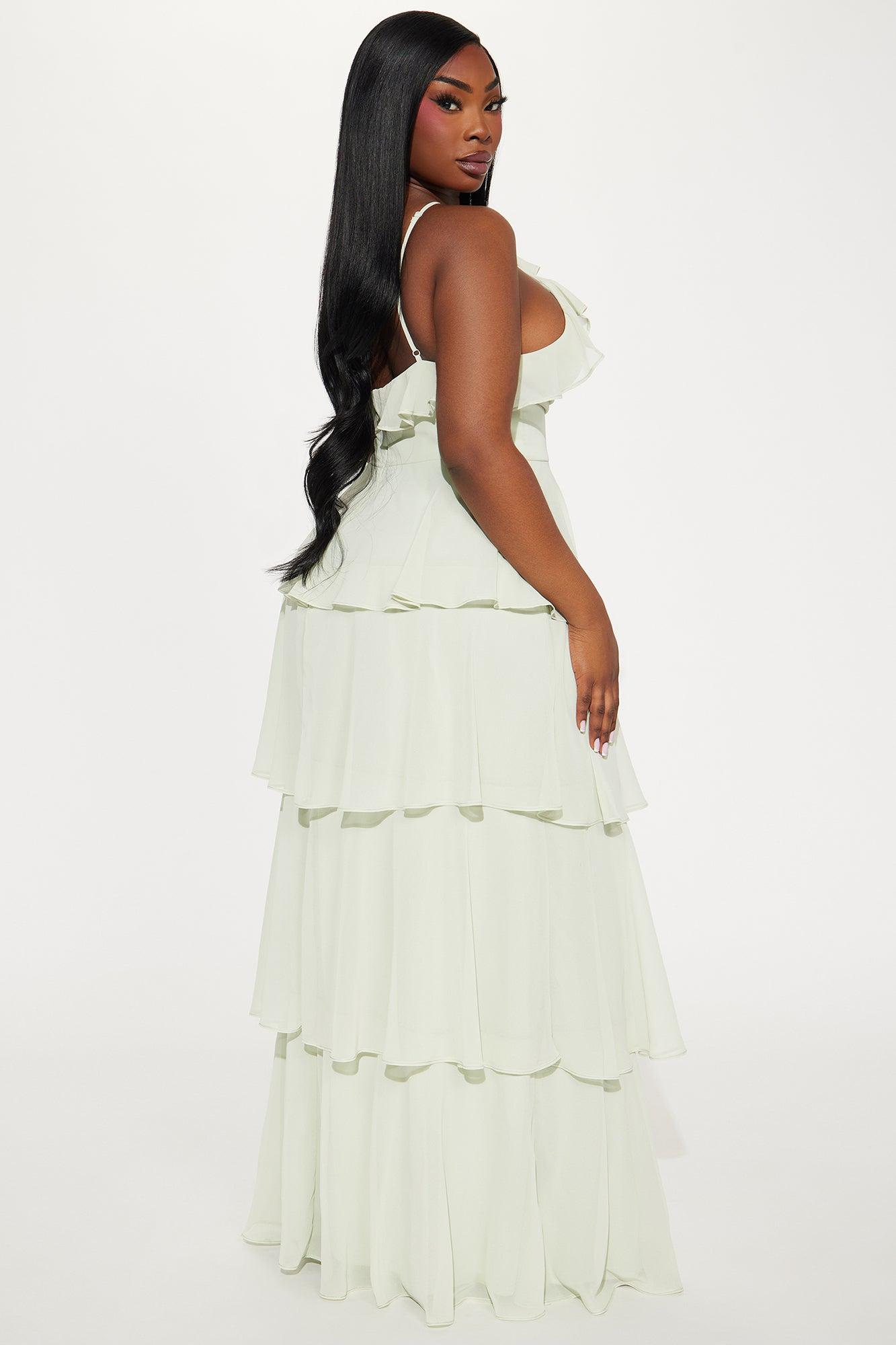 Tabitha Chiffon Maxi Dress - Sage Product Image